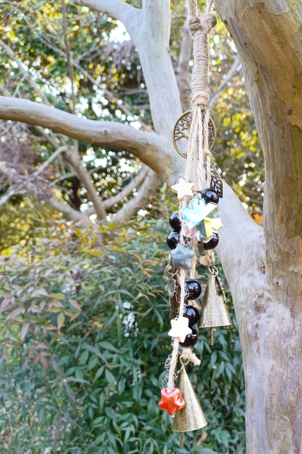 Handmade Hanging Bells for Wreath |Hanging Bells for Door Protection | Witches Bells | Hanging Bells on the Rope |Witchy Gifts Decor