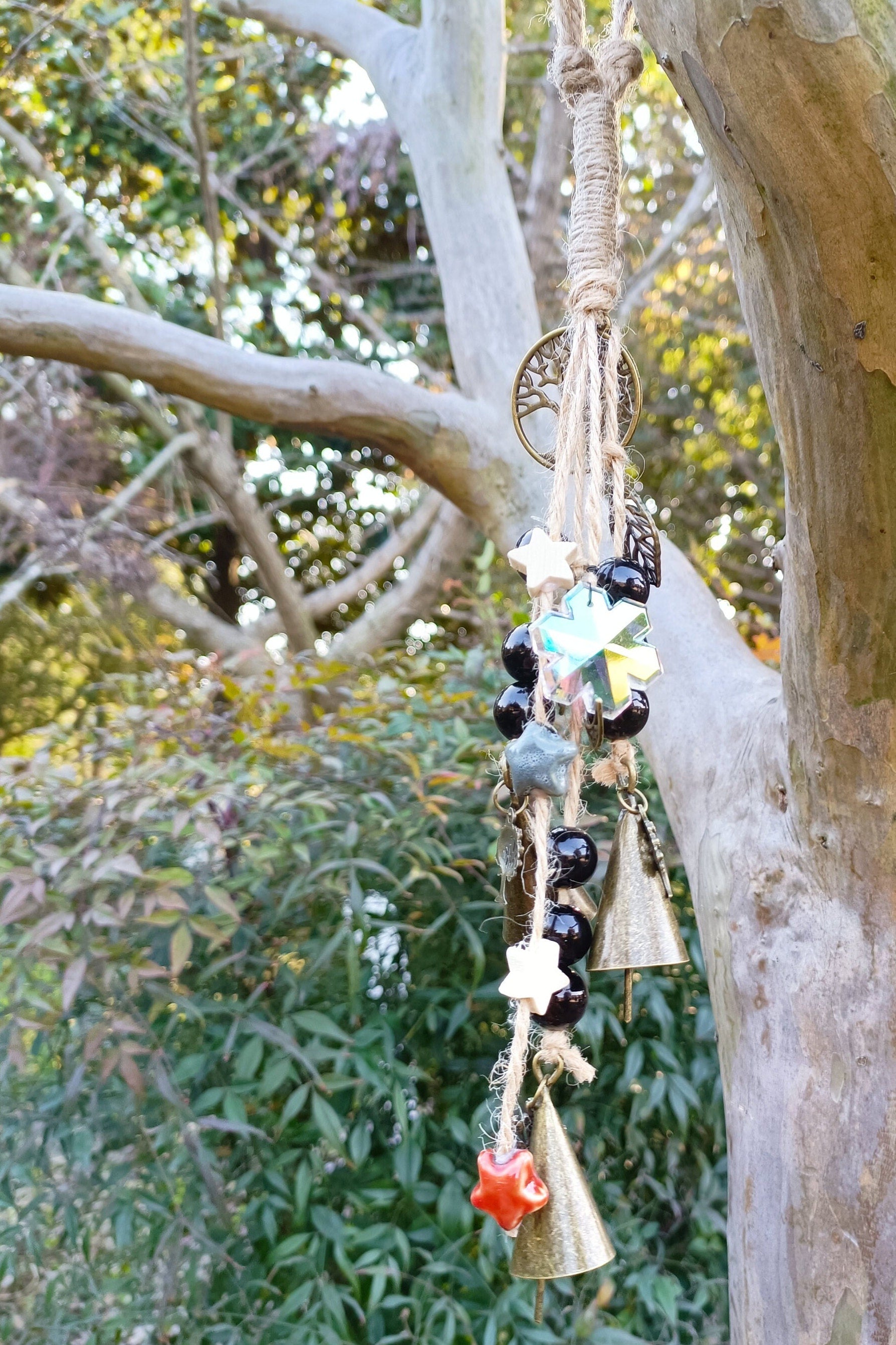 Handmade Hanging Bells for Wreath |Hanging Bells for Door Protection | Witches Bells | Hanging Bells on the Rope |Witchy Gifts Decor