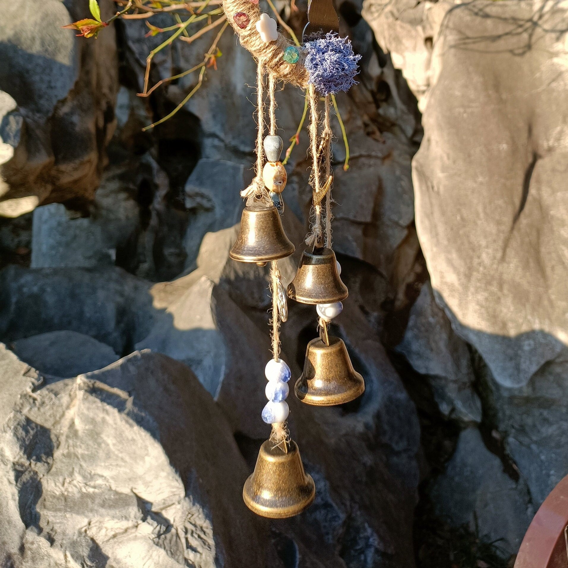 Witch Bells, Witch Bells for Gardening, Witch Bells -One Little Cat Sitting on The Moon, Witch Bells for Door Knob, Hanging Bells