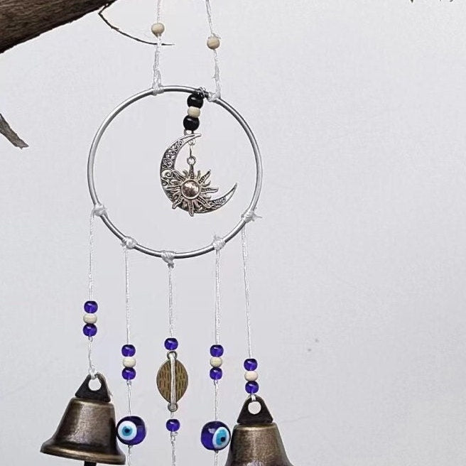 Wreath Witch Bells, Hanging Bell for Temple, Hanging Bells for Door, Witch Bells, Witchy Decor Wall Art, Dream Catcher