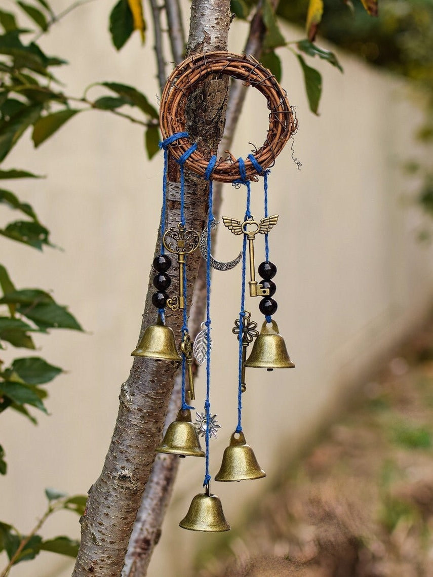 Front Door Hanging Bells, Witch Door Hanging with Protection Bells, Door on Bell, Home Protection Gift, Spirit Protection, Housewarming Gift