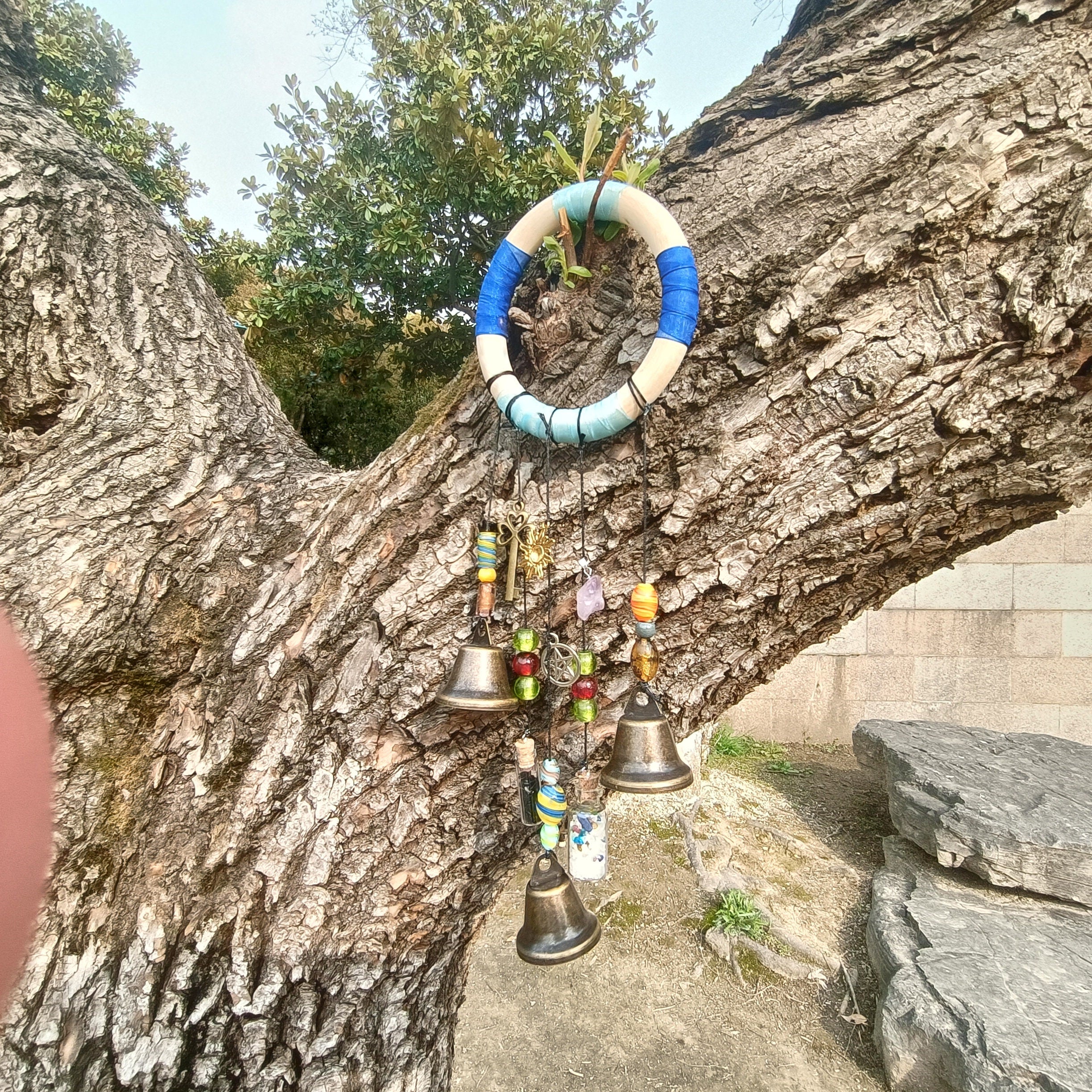 Witch Bells for Door Protection, Vintage Bells, Hanging Bells for Door Protection, Witch Bells Wind Chime, Witchy Decor Bedroom, Wicca Gifts