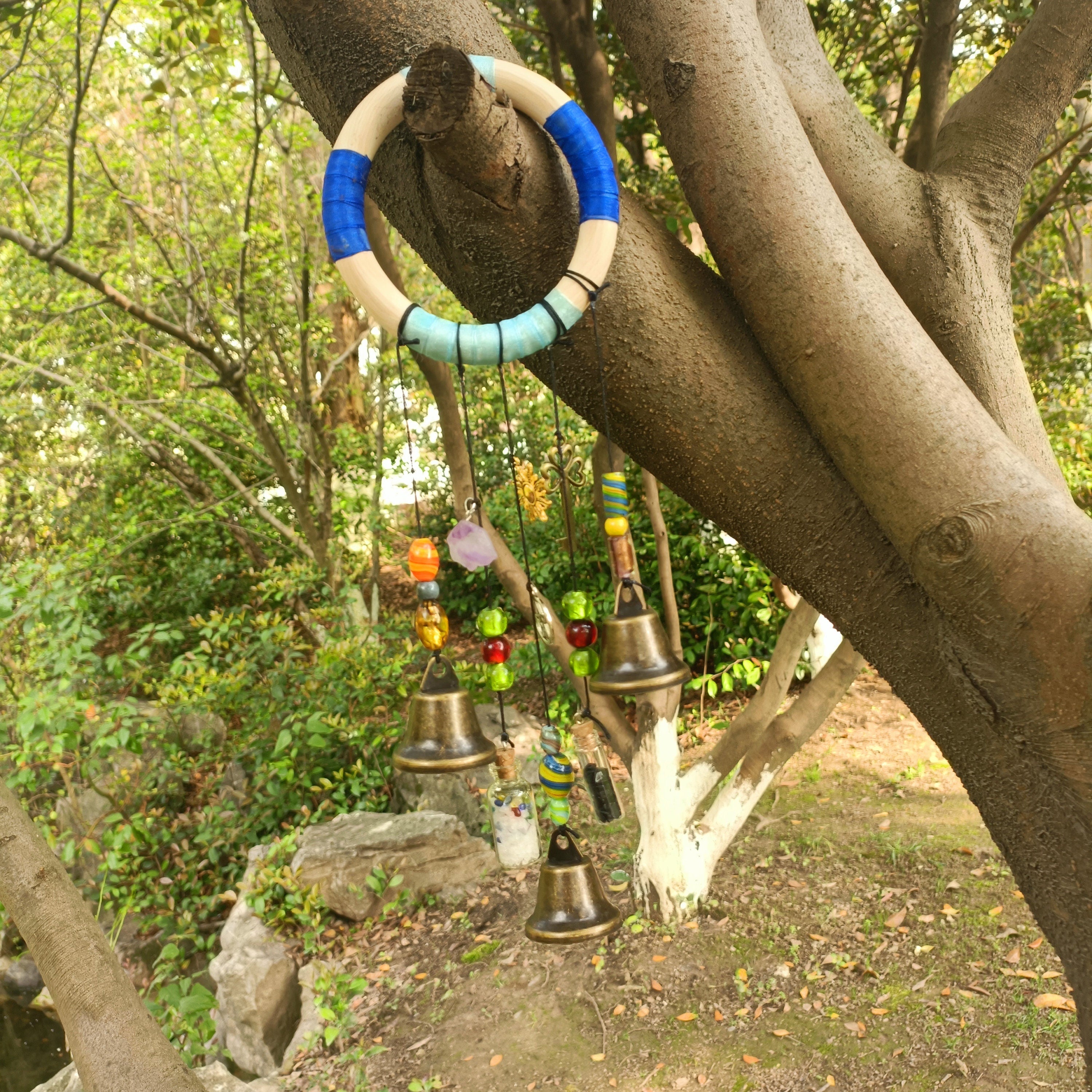 Witch Bells for Door Protection, Vintage Bells, Hanging Bells for Door Protection, Witch Bells Wind Chime, Witchy Decor Bedroom, Wicca Gifts