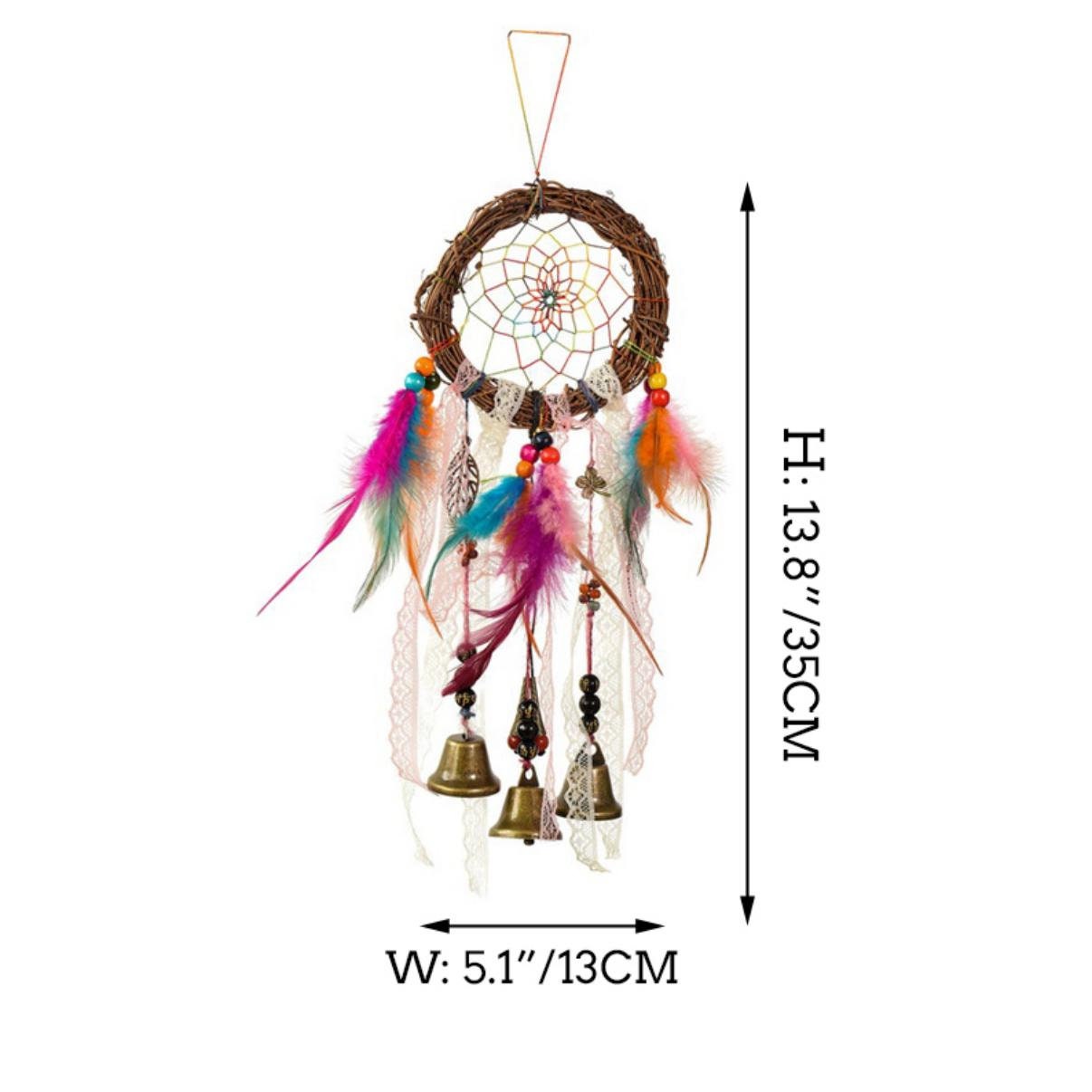 Keeping Good Dreams Chasing Away Bad Dreams, Home Protection, Wicca Dreamcatcher Bells, Witch Bells, Doorknob Hanger, Protection Bells