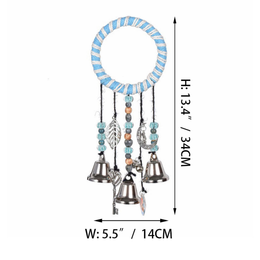 Blue Witch Bell, Witch Bells for Door Protections, Witch Bells for Door Hanging, Wreath Wind Chimes, Door Hanger, Mother Day's Gift .