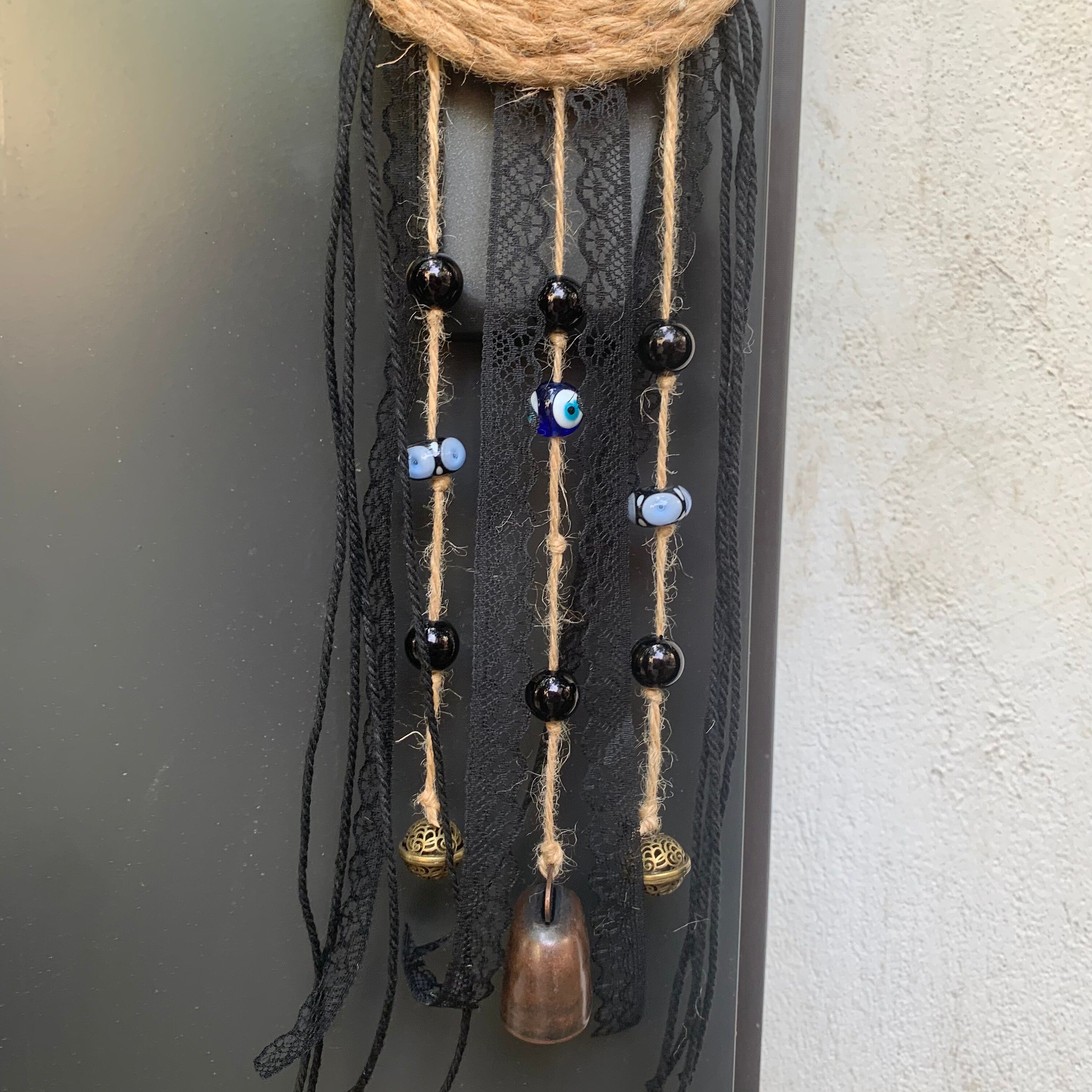 Witch Bells Wreath , Witch Bells Protection, Hanging bells for gardening, Window Decorations-Altar Bells, Wicca gifts