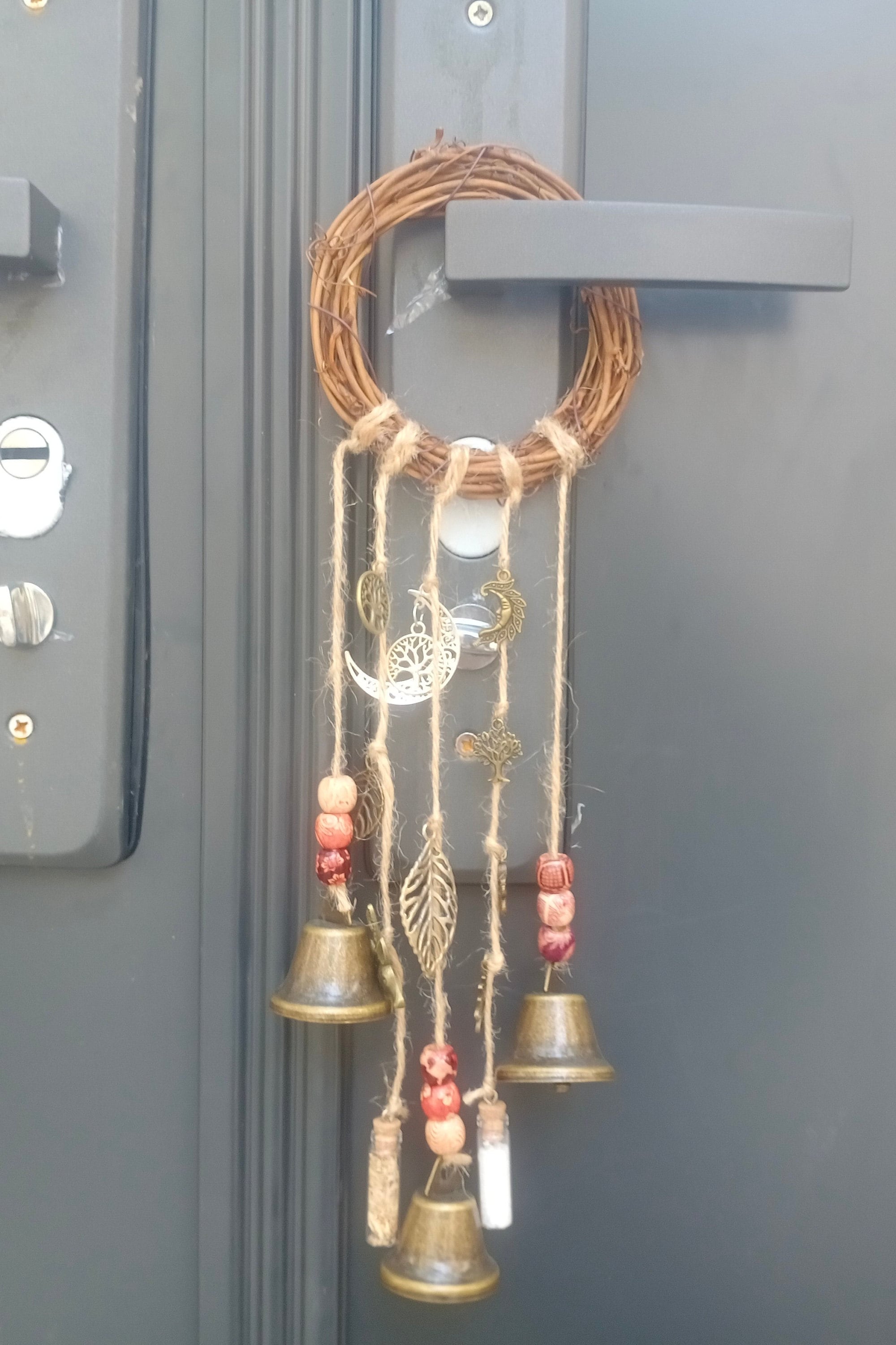 Witch Bells Wreath, Witch Bells for Door, Witch Bells Wind Chime, Door Hangers, Door Protection Charm, Witchy Decorations