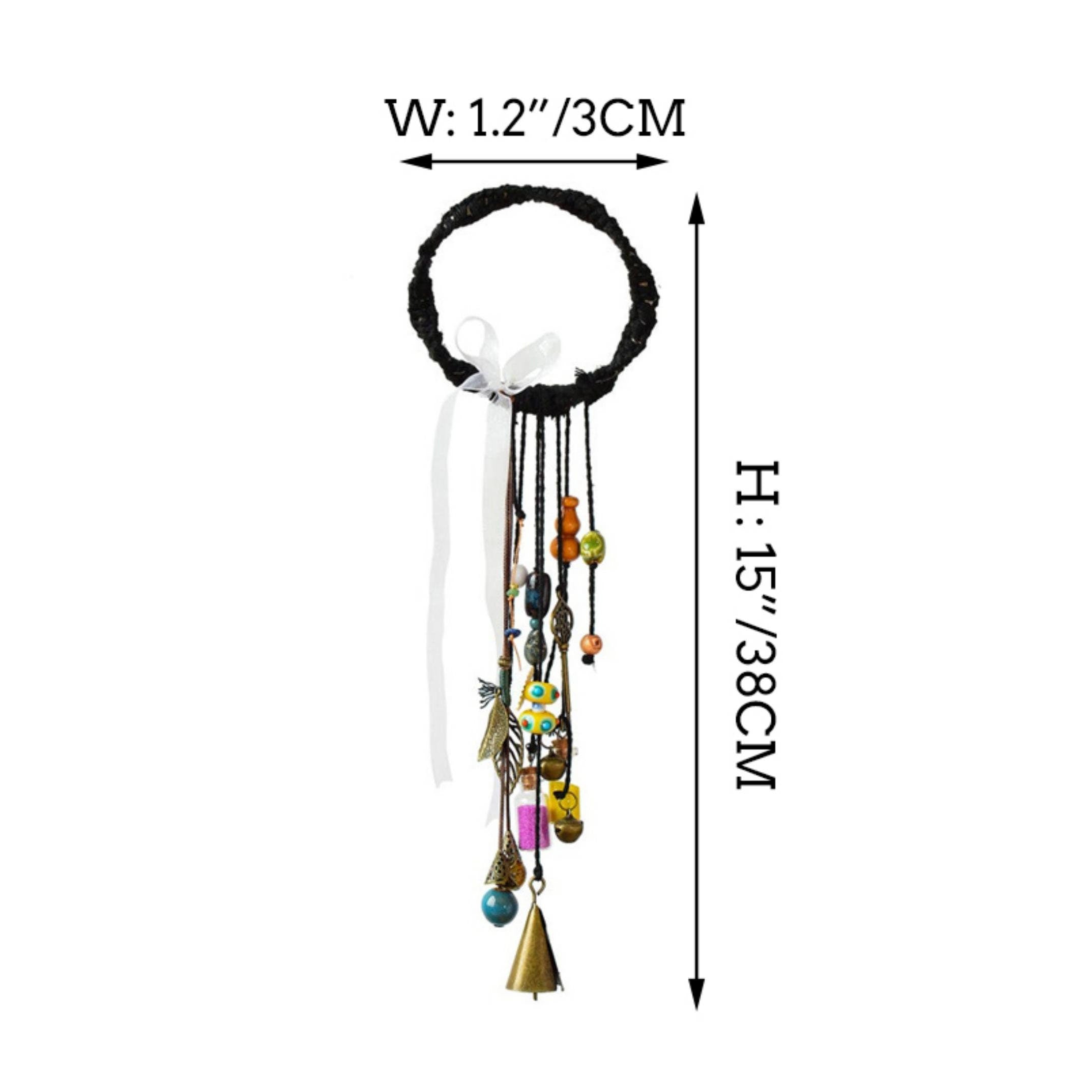Witch Bells Protection Door Hangers, Witchy Decor for Home, Hanging Magic Tiny Bottle with Sands Wind Chimes Witchcraft Decorations