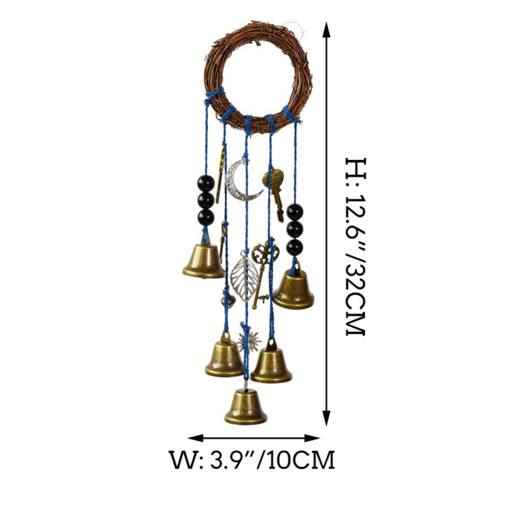 Front Door Hanging Bells, Witch Door Hanging with Protection Bells, Door on Bell, Home Protection Gift, Spirit Protection, Housewarming Gift