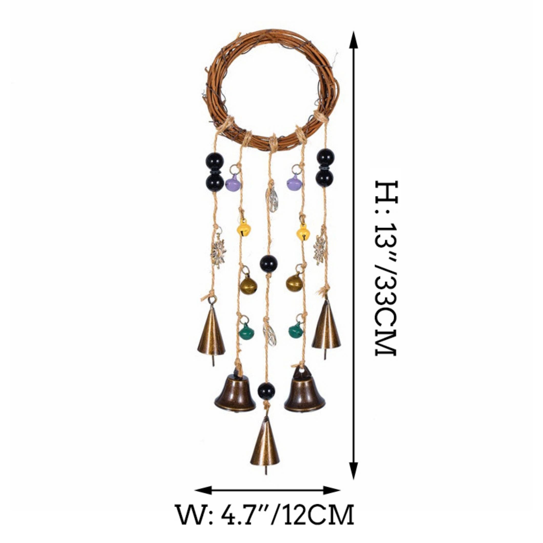 Witch Bells for Door Protection, Witch Bells Wreathes, Door Protection Charm, Wicca Decor, Magic Witchcraft Supplies