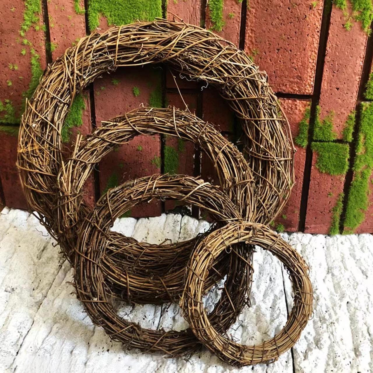 Natural Rattan Wreath Hoop in All Size- DIY Witch Bells, Wall Hangers, Flower Arrangement, Christmas Decor, Wedding Garlands Making Supplies