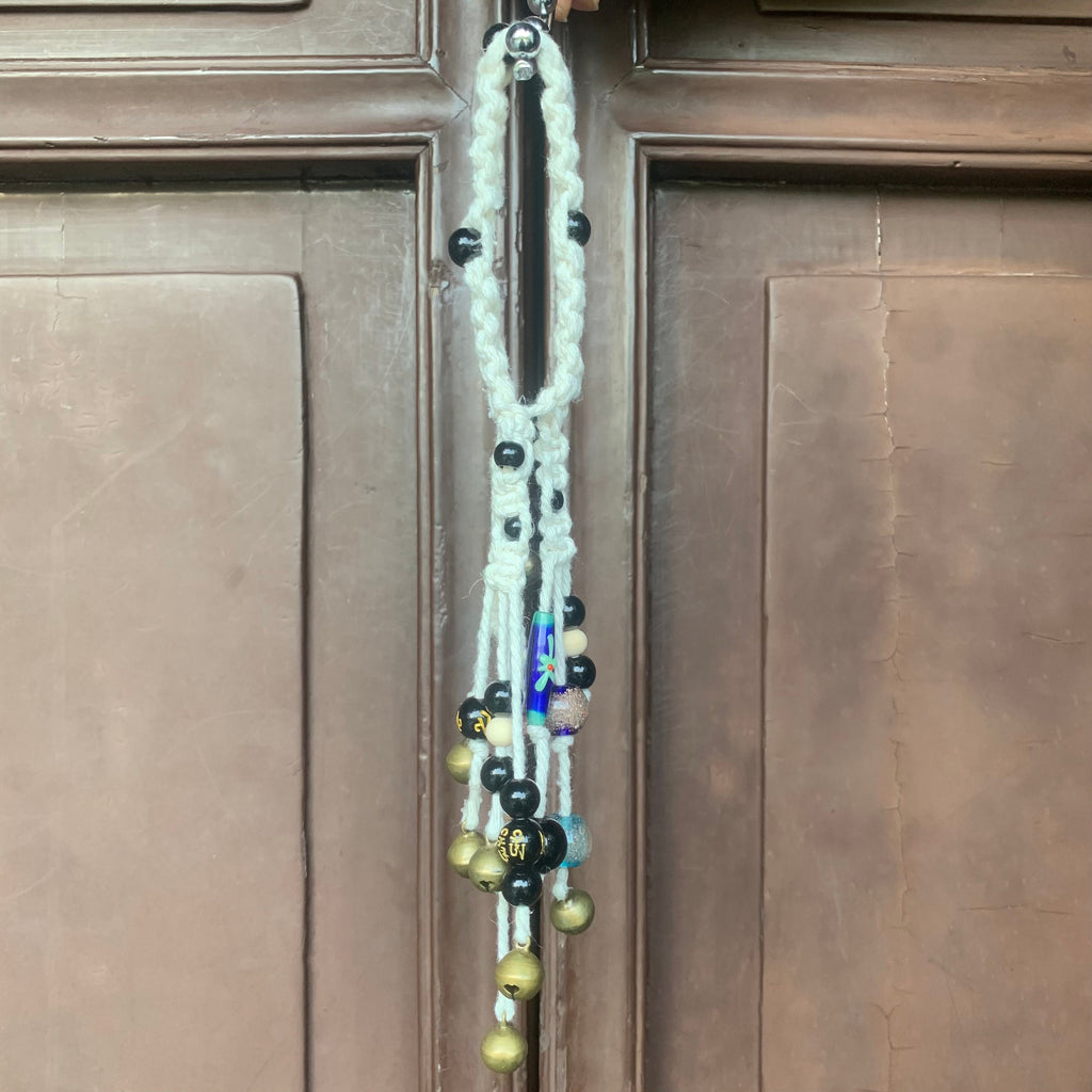 Braided Wind Chime Brass Bells, Witch Bells for Protection Home, Hanging Bells for Door Knob, Witchy Decor Kitchen