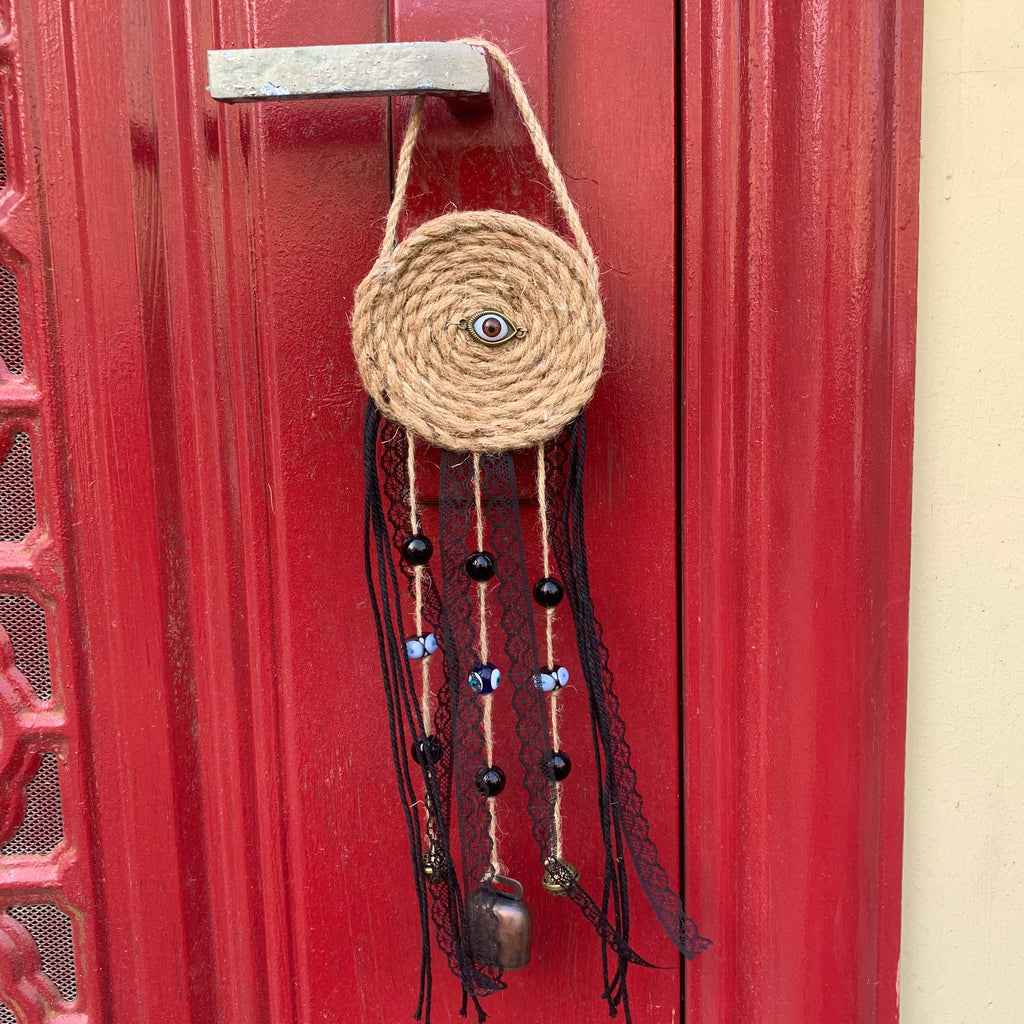 Witch Bells Wreath , Witch Bells Protection, Hanging bells for gardening, Window Decorations-Altar Bells, Wicca gifts