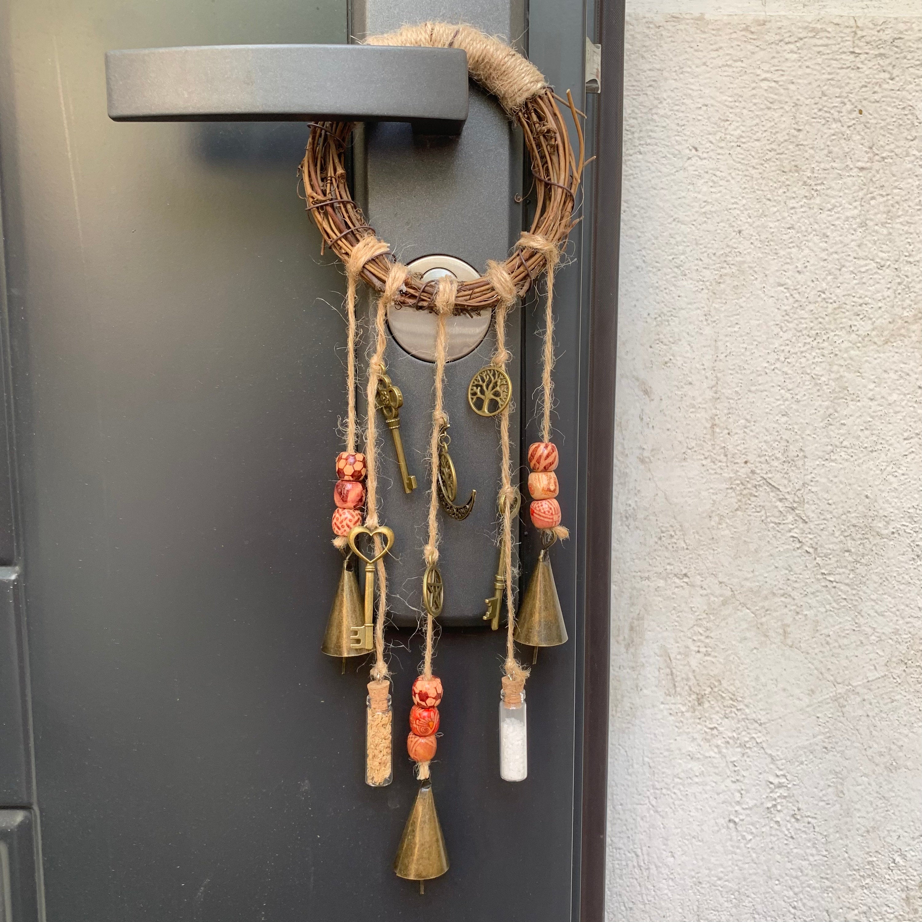 Witch Bells for Doorknob Hanger, Witchy Decor, Magic Bells, Door Hanger Bell, Home Protection Bells for Front Door Witchcraft Decor