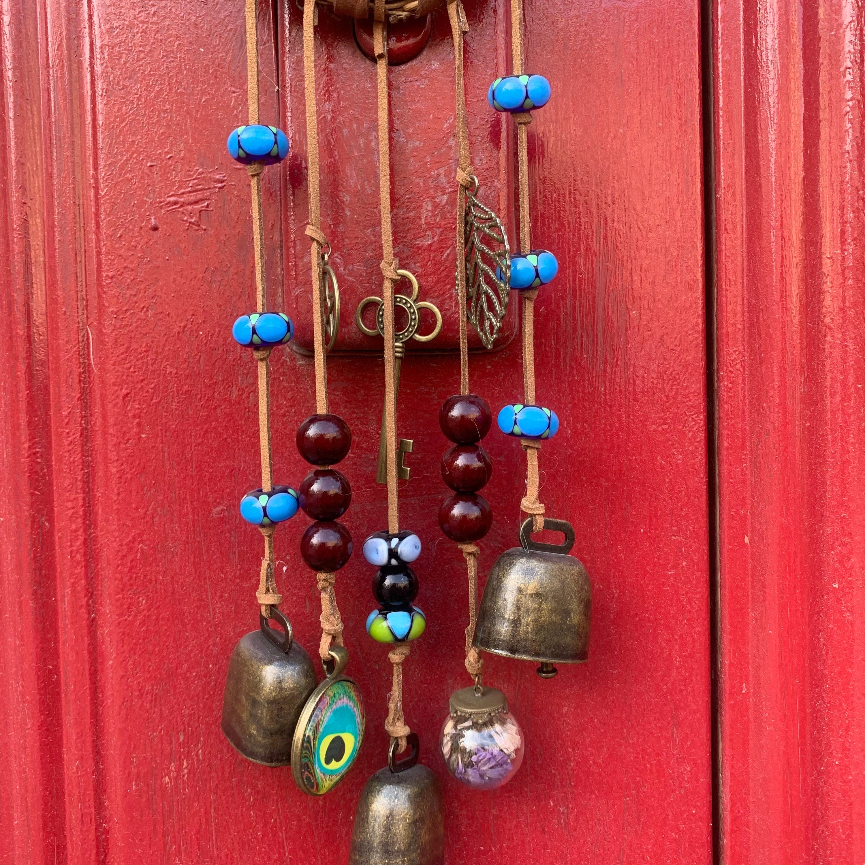 Bells Hanging for Front Door, Witch Bells, Protection Bells, Banish Negativity, Witchy Decor, Handmade New Home Gifts