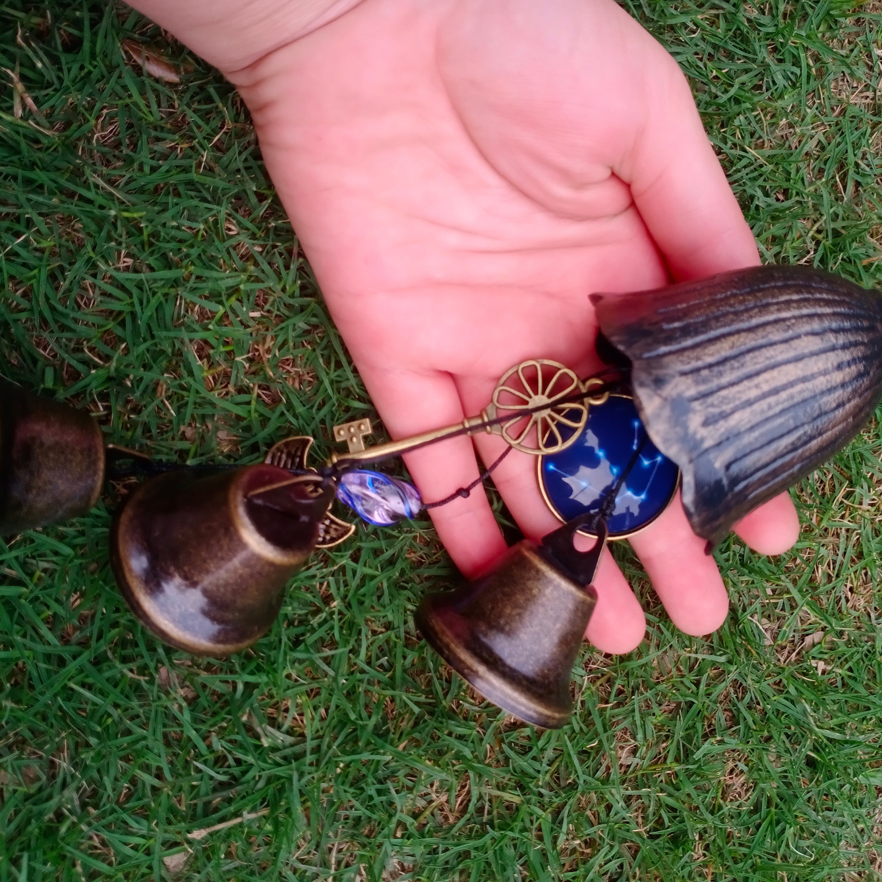 Magic Witch Bells,Hanging Bells for Door, Witch Bells for Door Protection, Hanging Bells for Temple, Pagan Decor, Door Hangers, Car Amulet