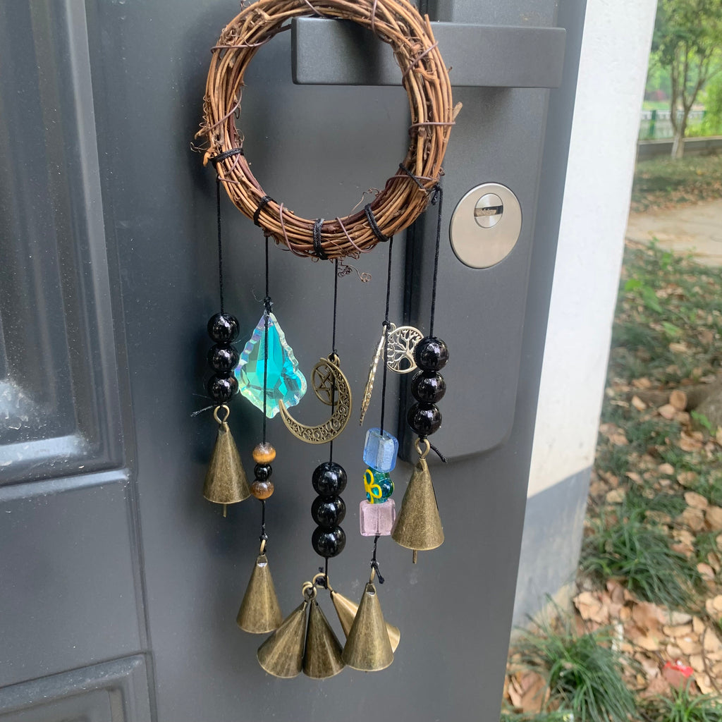 Hanging Bells for Door Protection, Handmade Witch Bells, Witchy Decor