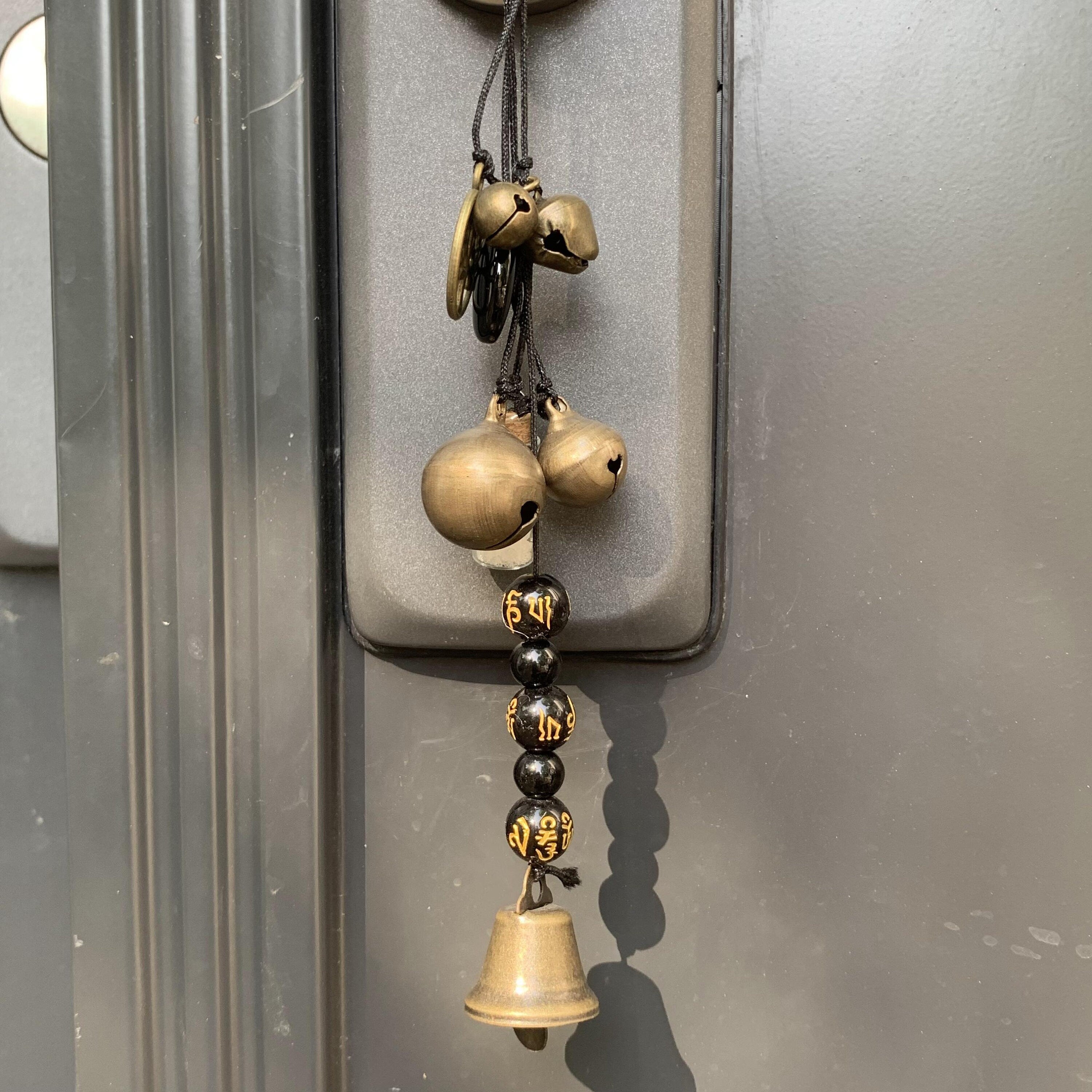 Black Witches Bells, Hanging Bells for Door, Hanging Bells for Protection, Witchy Decor Wall Art, Witchy Gifts for Women Aesthetic