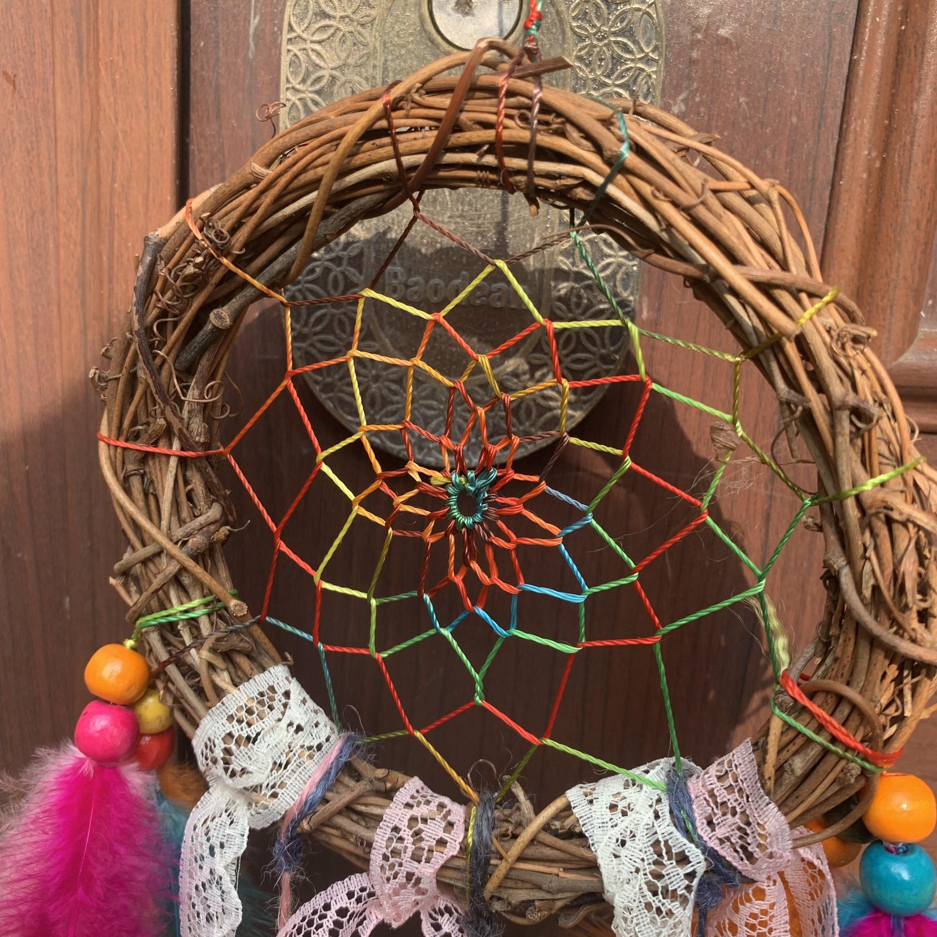 Keeping Good Dreams Chasing Away Bad Dreams, Home Protection, Wicca Dreamcatcher Bells, Witch Bells, Doorknob Hanger, Protection Bells