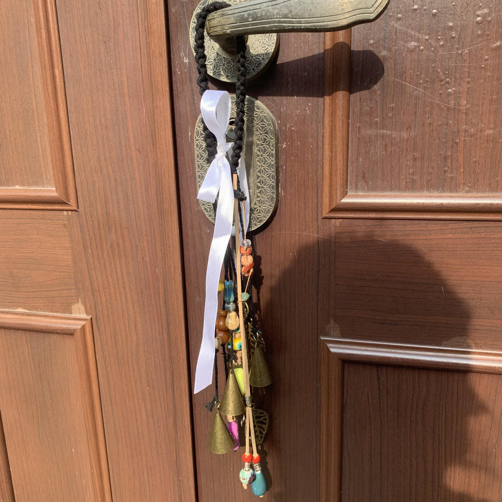 Witch Bells Protection Door Hangers, Witchy Decor for Home, Hanging Magic Tiny Bottle with Sands Wind Chimes Witchcraft Decorations