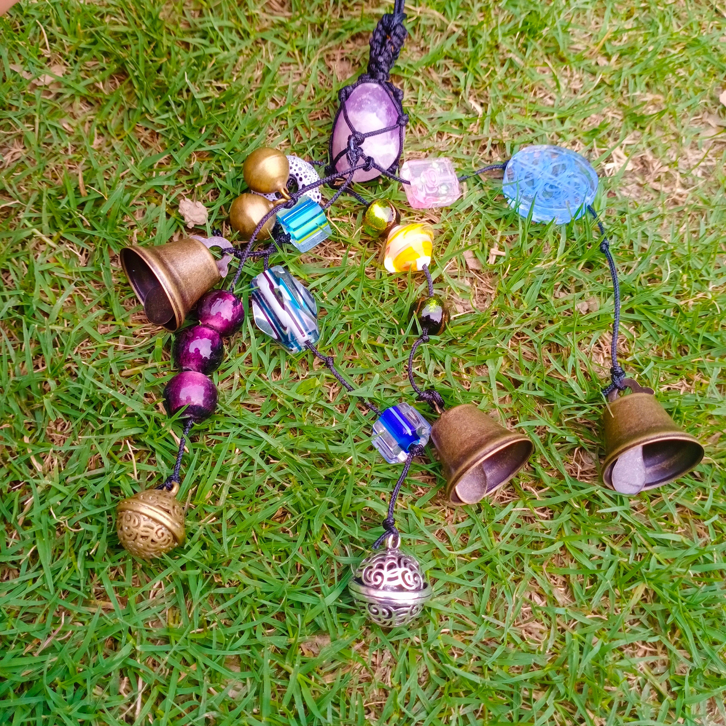 Witch Bells for Door Protection, Hanging Bells on Rope, Door Hangers, Pagan Decor, Altar Tool, Witch Gifts,House Warming Gifts