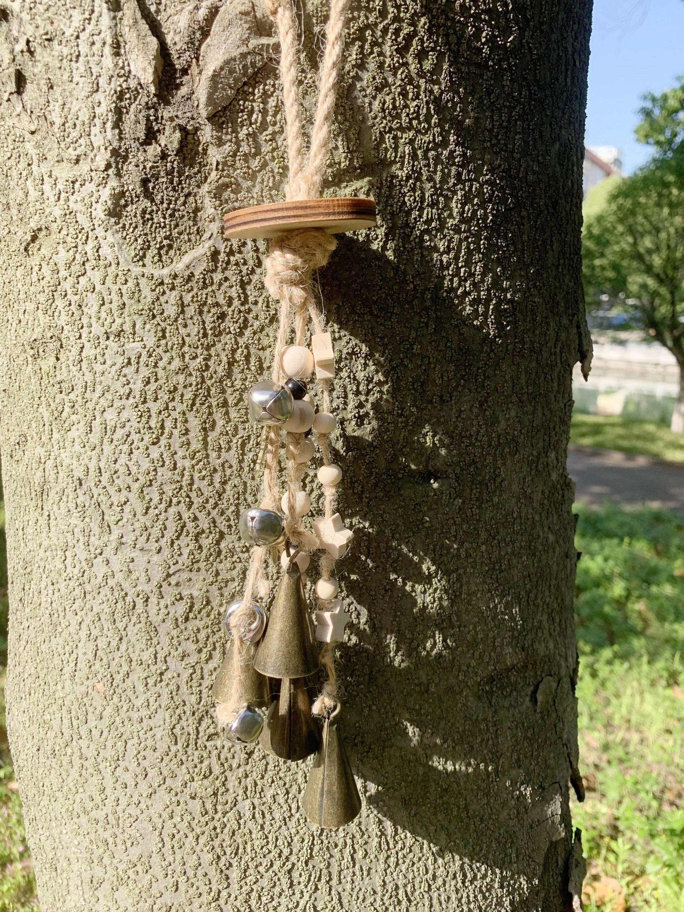 Witches Bells, Hanging Bells on The Rope, Hanging Bells for Wreath, Witch Bells for Door Knob, Wall \Kitchen Decoration