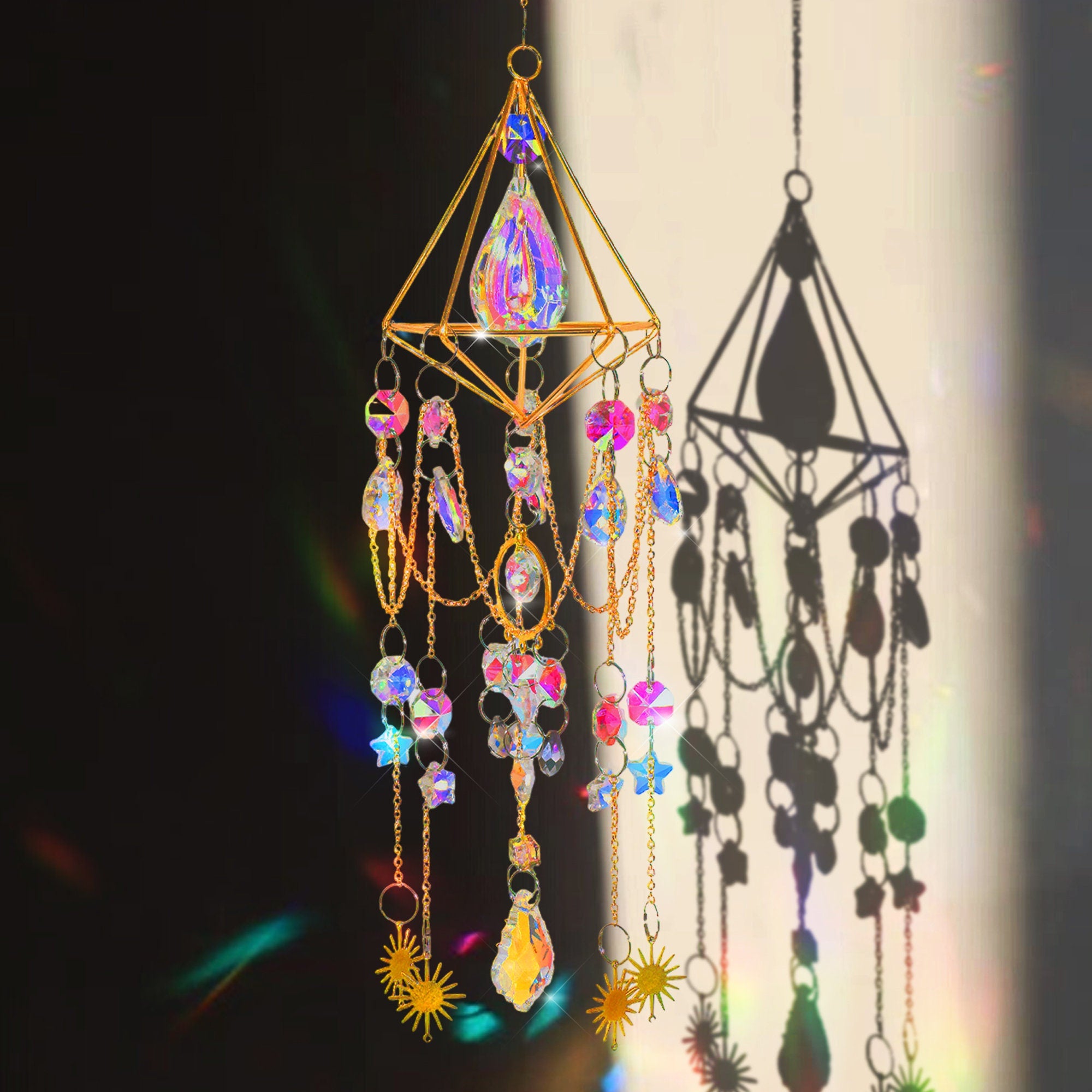 Hanging Crystal Suncatcher, Sun Catcher for Windows Hanging, Rainbow Suncatcher, Hanging Crystal Balls, Pendant Hanging, Gift 4 Woman