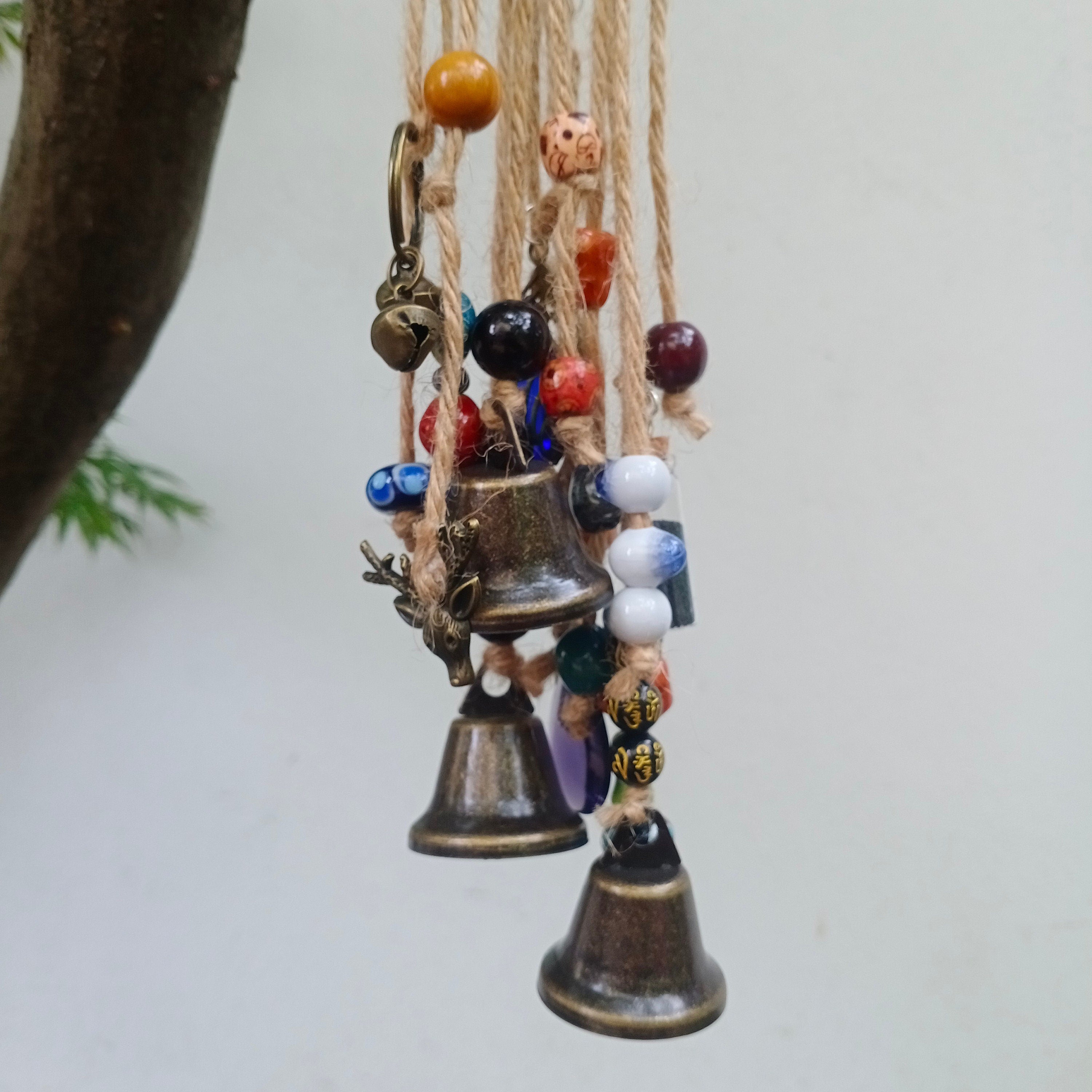 Rustic Chimes, Witch bells, Rustic Bells, Protection Bells, Harmony Witch Bells, Kitchen Witch, Spiritual Ward Gifts, Housewarming Gifts
