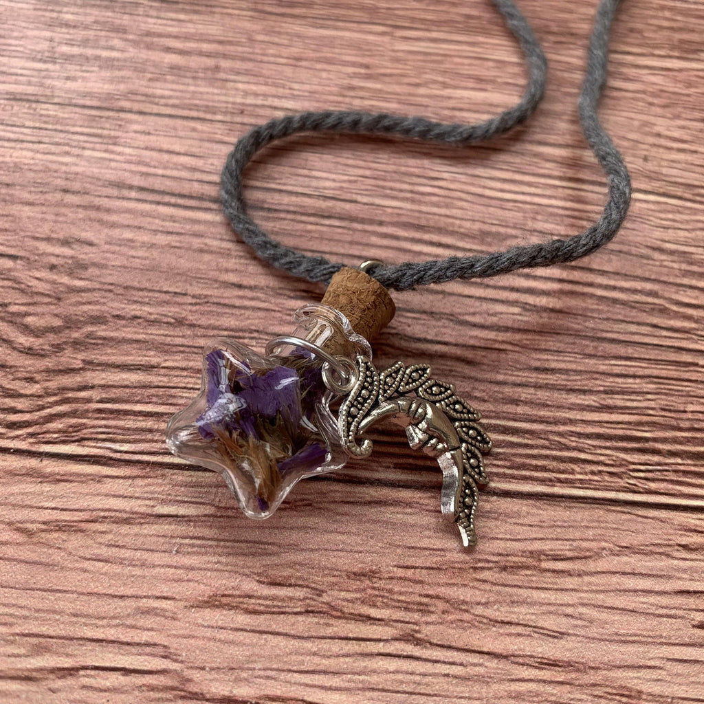 Calm Anxiety Spell Jar, Cleansing Spell JarIntention Jar Necklace, Spell Jar Necklace Abundance,  Witchcraft Supplies, Witchcraft Spell