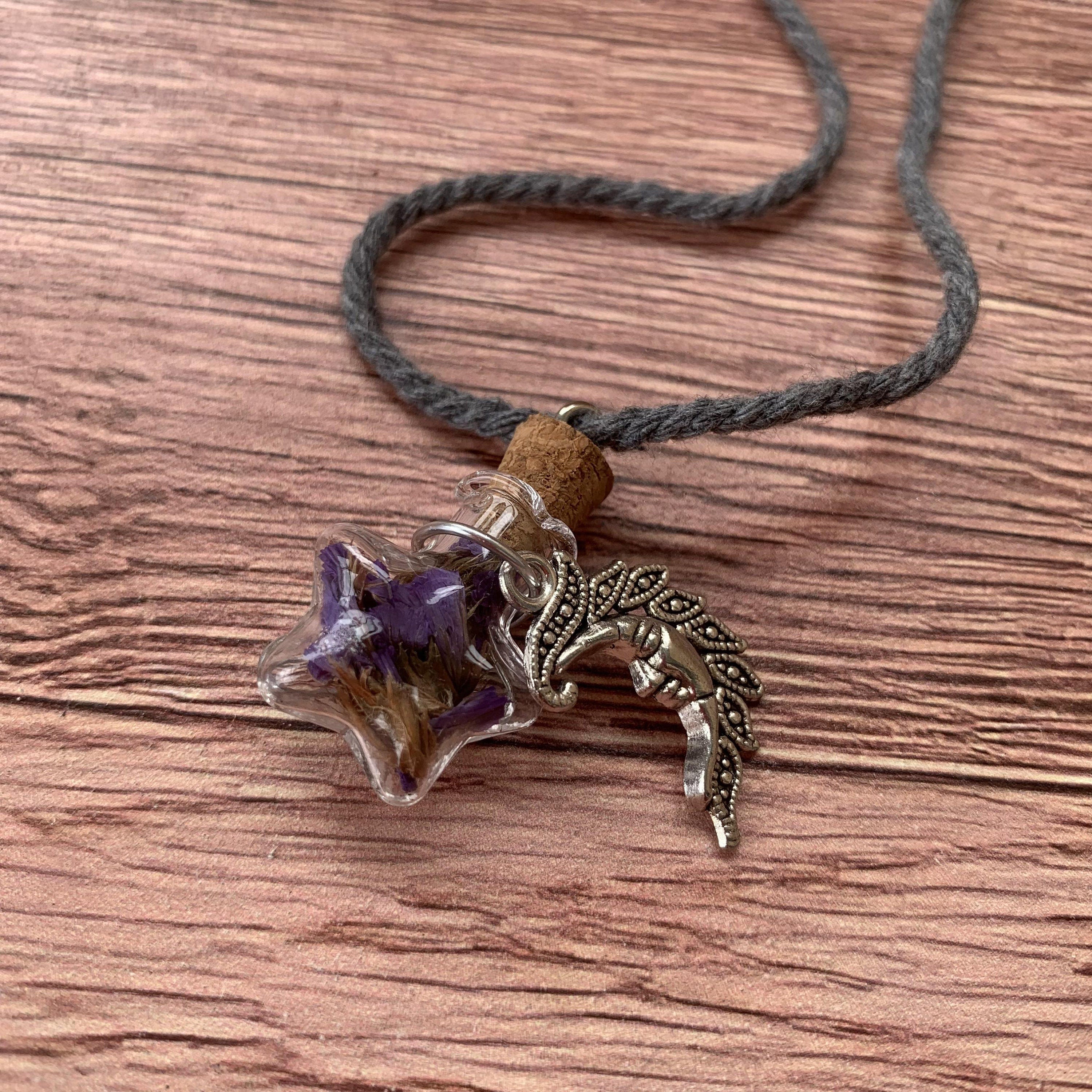 Calm Anxiety Spell Jar, Cleansing Spell JarIntention Jar Necklace, Spell Jar Necklace Abundance,  Witchcraft Supplies, Witchcraft Spell