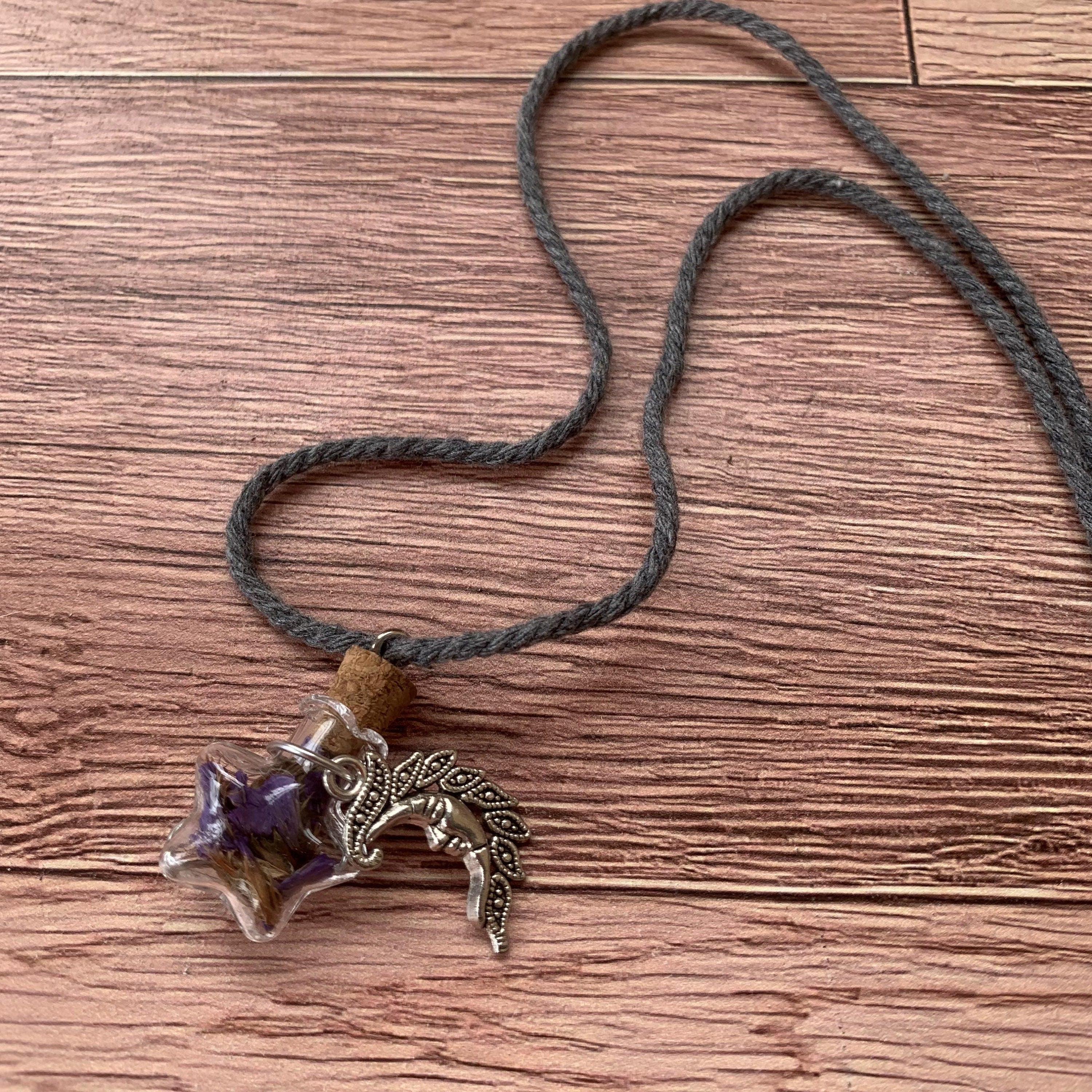 Calm Anxiety Spell Jar, Cleansing Spell JarIntention Jar Necklace, Spell Jar Necklace Abundance,  Witchcraft Supplies, Witchcraft Spell