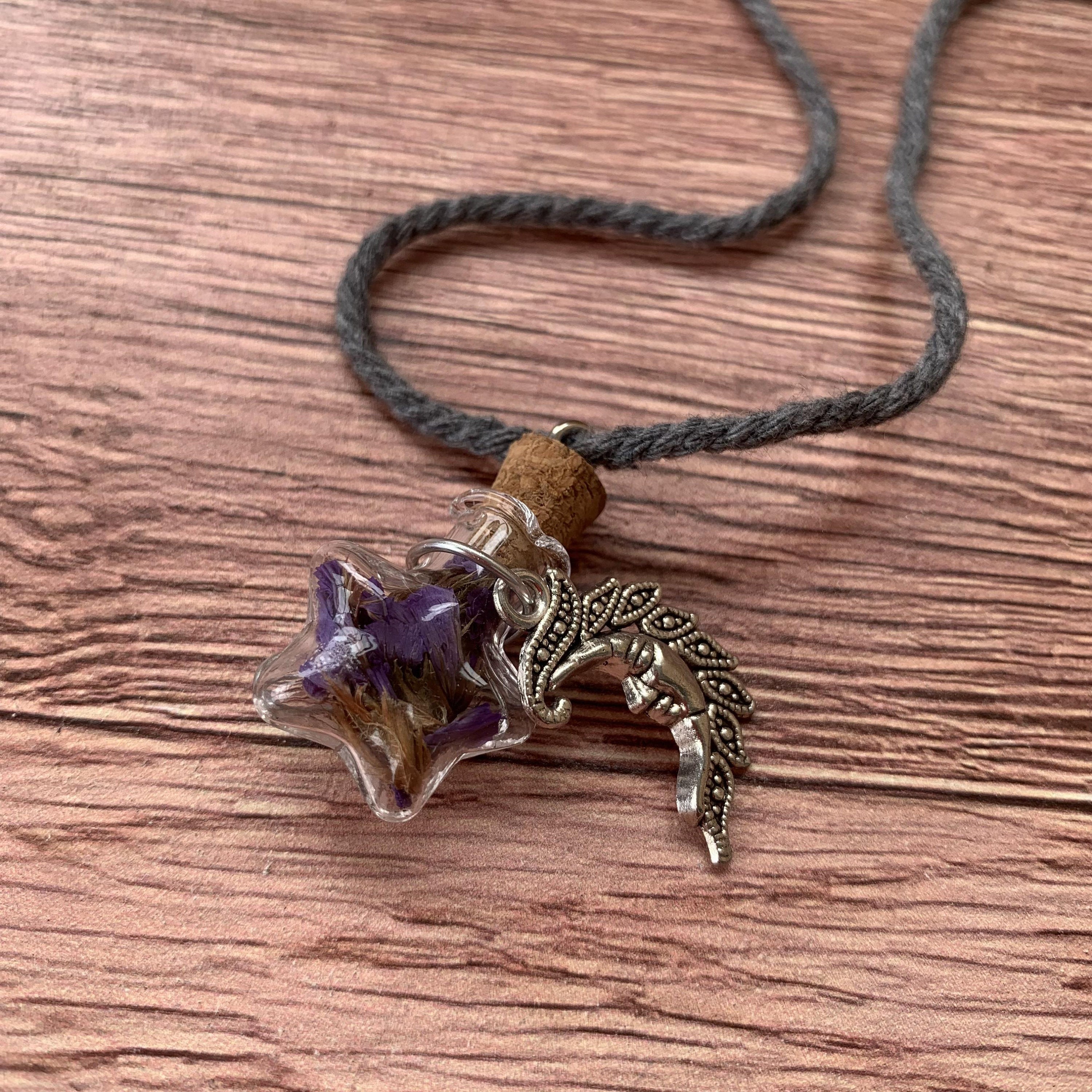 Calm Anxiety Spell Jar, Cleansing Spell JarIntention Jar Necklace, Spell Jar Necklace Abundance,  Witchcraft Supplies, Witchcraft Spell