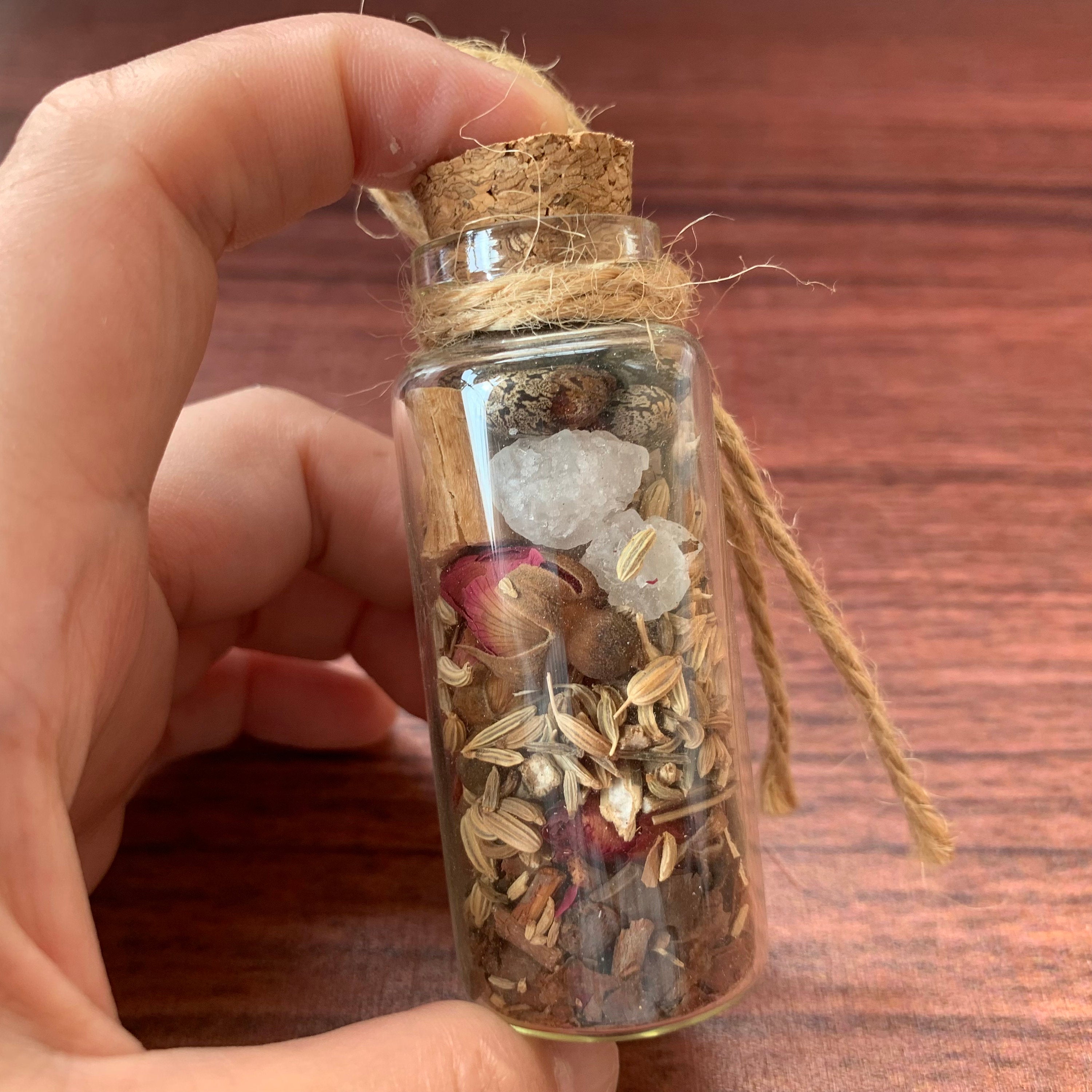 Spell Bottles, Witchy Jar, Spiritual Focus and Mental Clarity, Cleansing Spell Jar, Manifestation Jewelry, Witchcraft Gifts