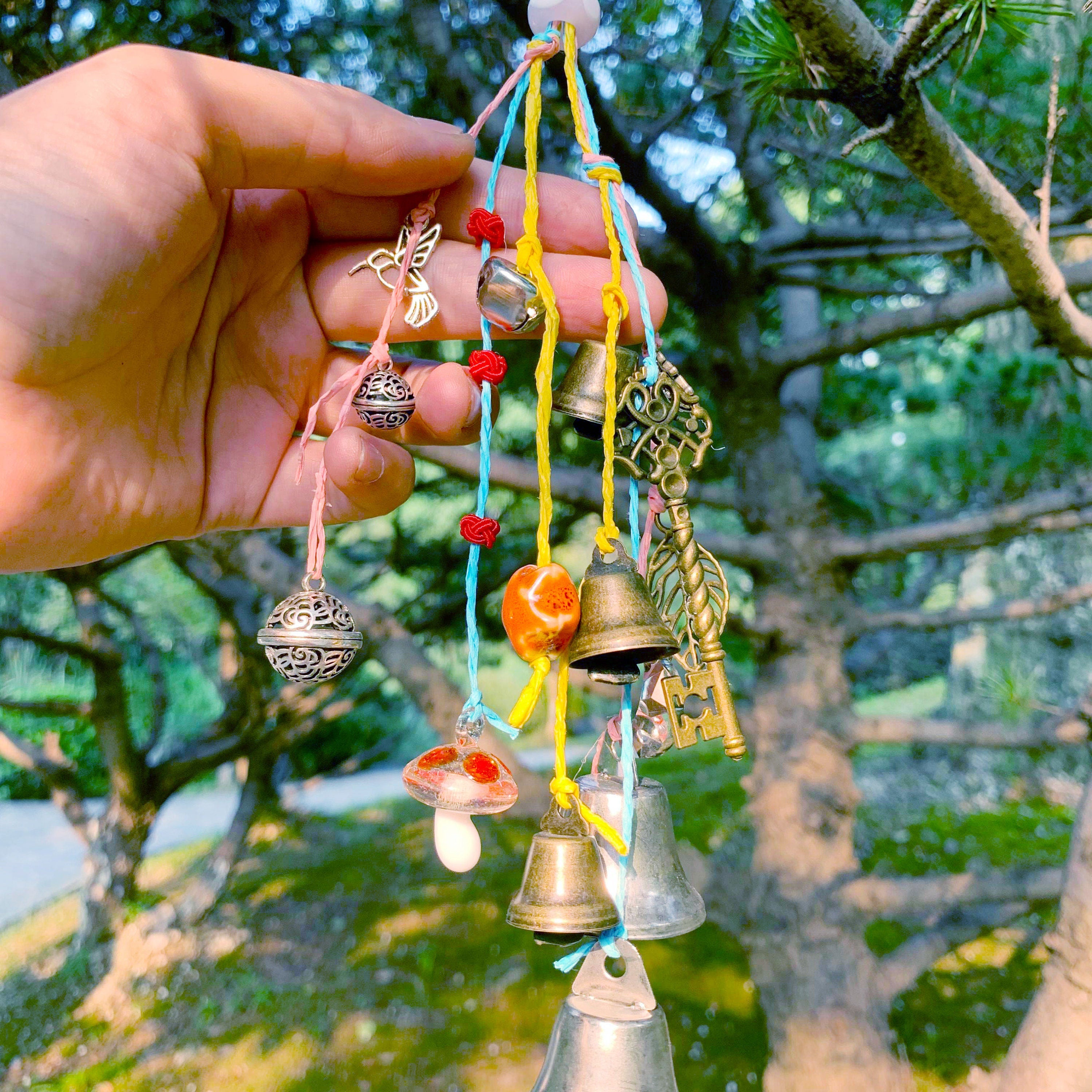 Hanging Bells for Door Protection, Hanging Bells for Temple, Hanging Bells for Wreath, Hanging Door Knob Protection Bells, Pagan Decor