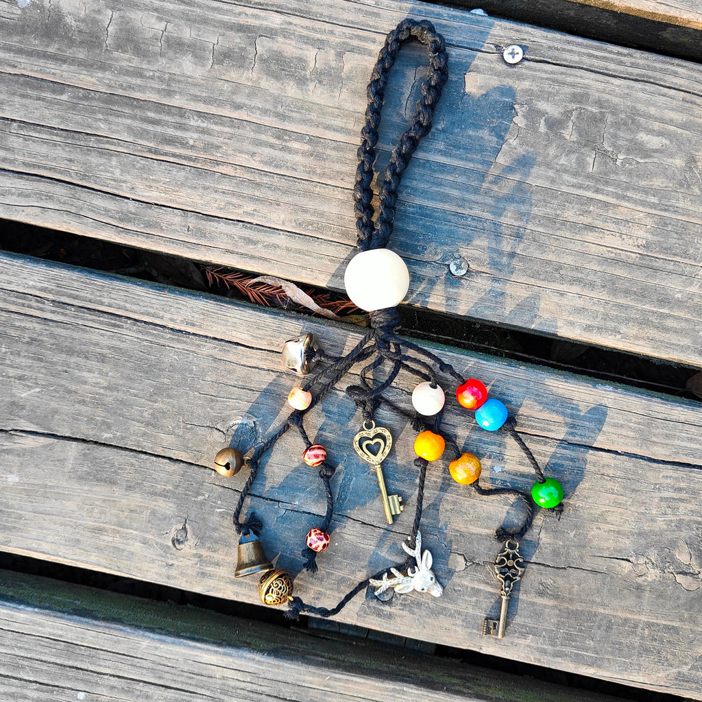 Hanging Witch Bells, Hanging Bells for Door Knob, Handmade Witch Bells, Hanging Bells Brass, Wiccan Decorations, Witch Gifts