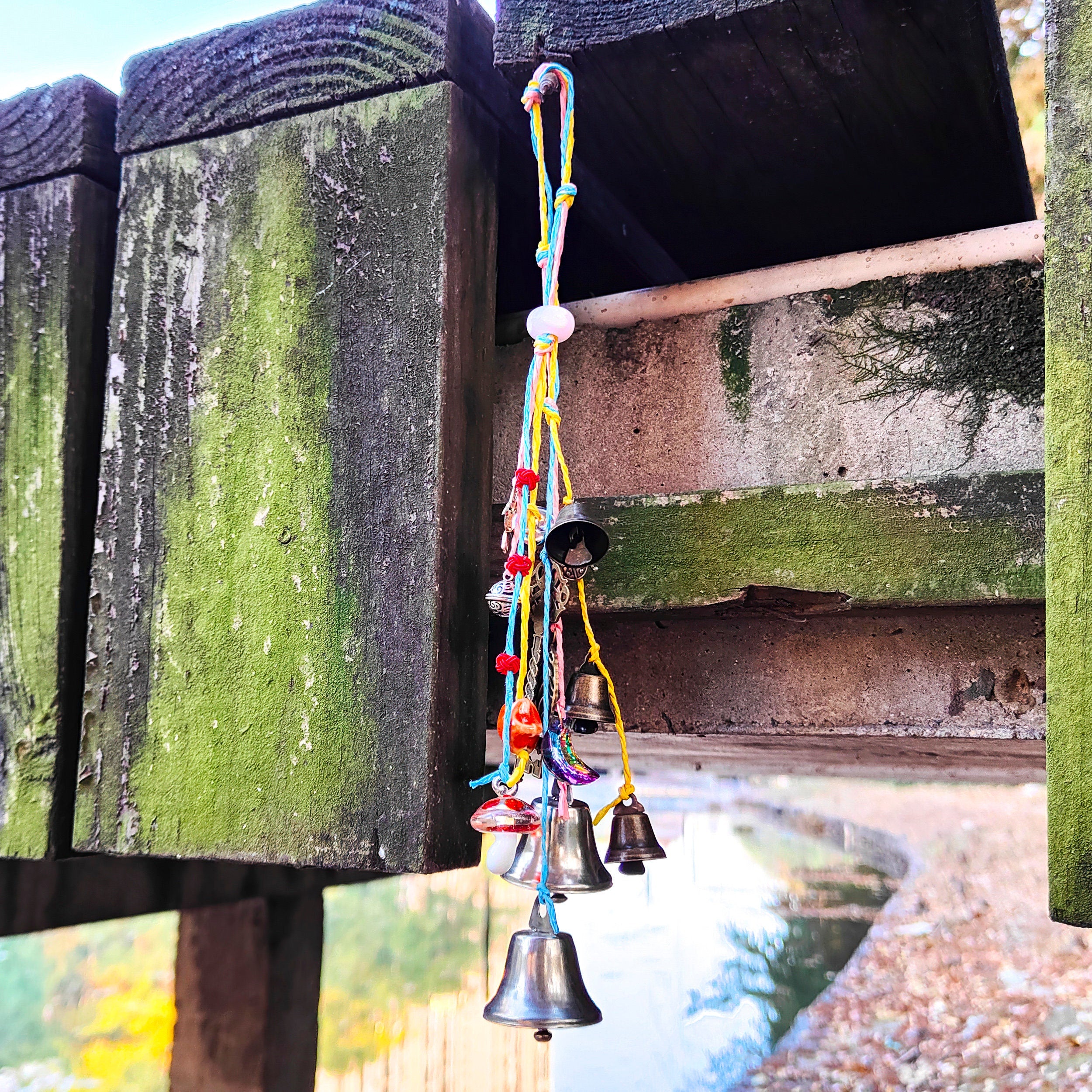 Hanging Bells for Door Protection, Hanging Bells for Temple, Hanging Bells for Wreath, Hanging Door Knob Protection Bells, Pagan Decor