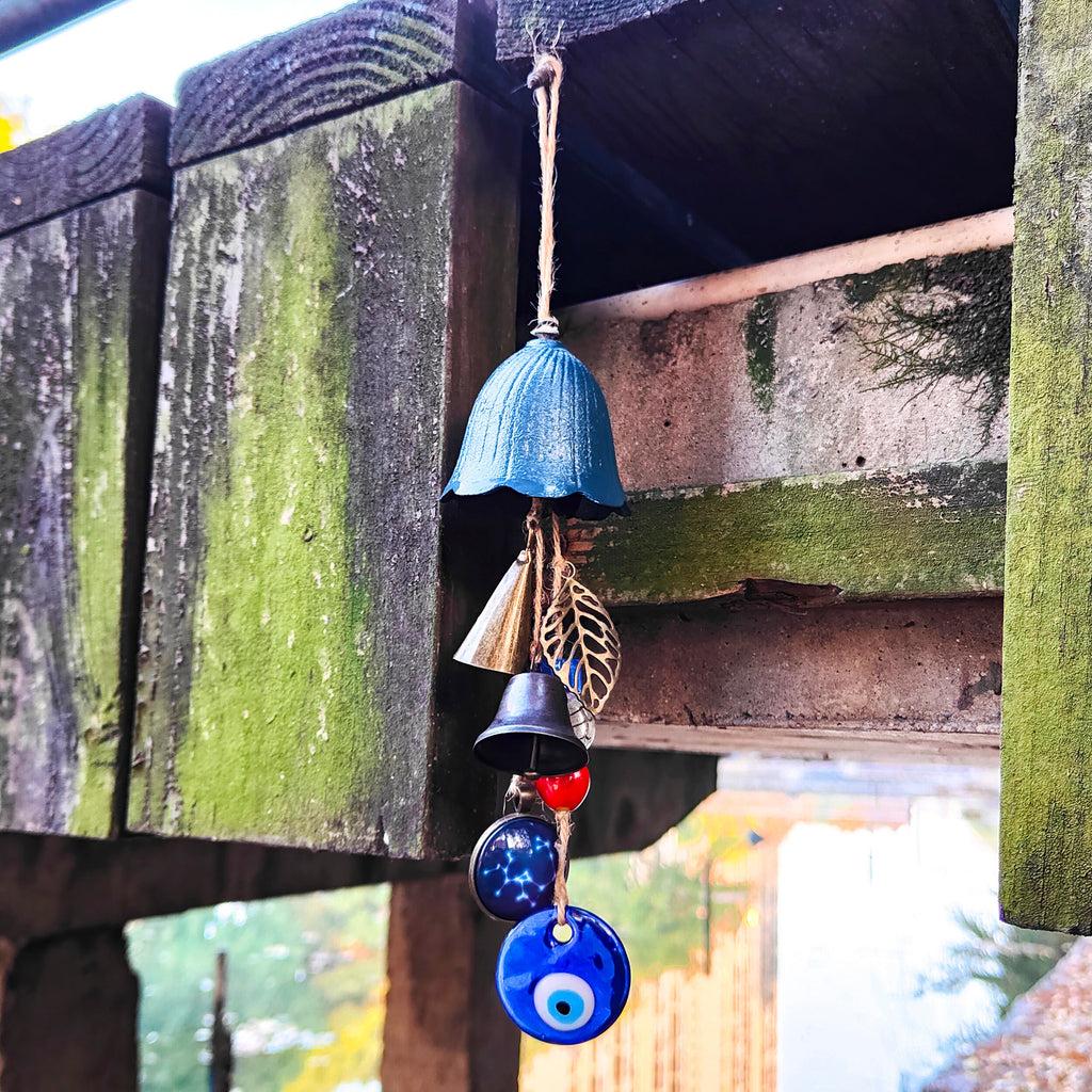 Evil Eyes Witch Bells, Witch Bells for Door Protection, Hanging Bells for Temple, Protection Bells for Bedroom, Constellation Bell