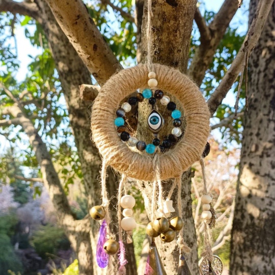 Blue Witch Bell, Witch Bells for Door Protections, Witch Bells for Door Hanging, Wreath Wind Chimes, Door Hanger, Mother Day's Gift .