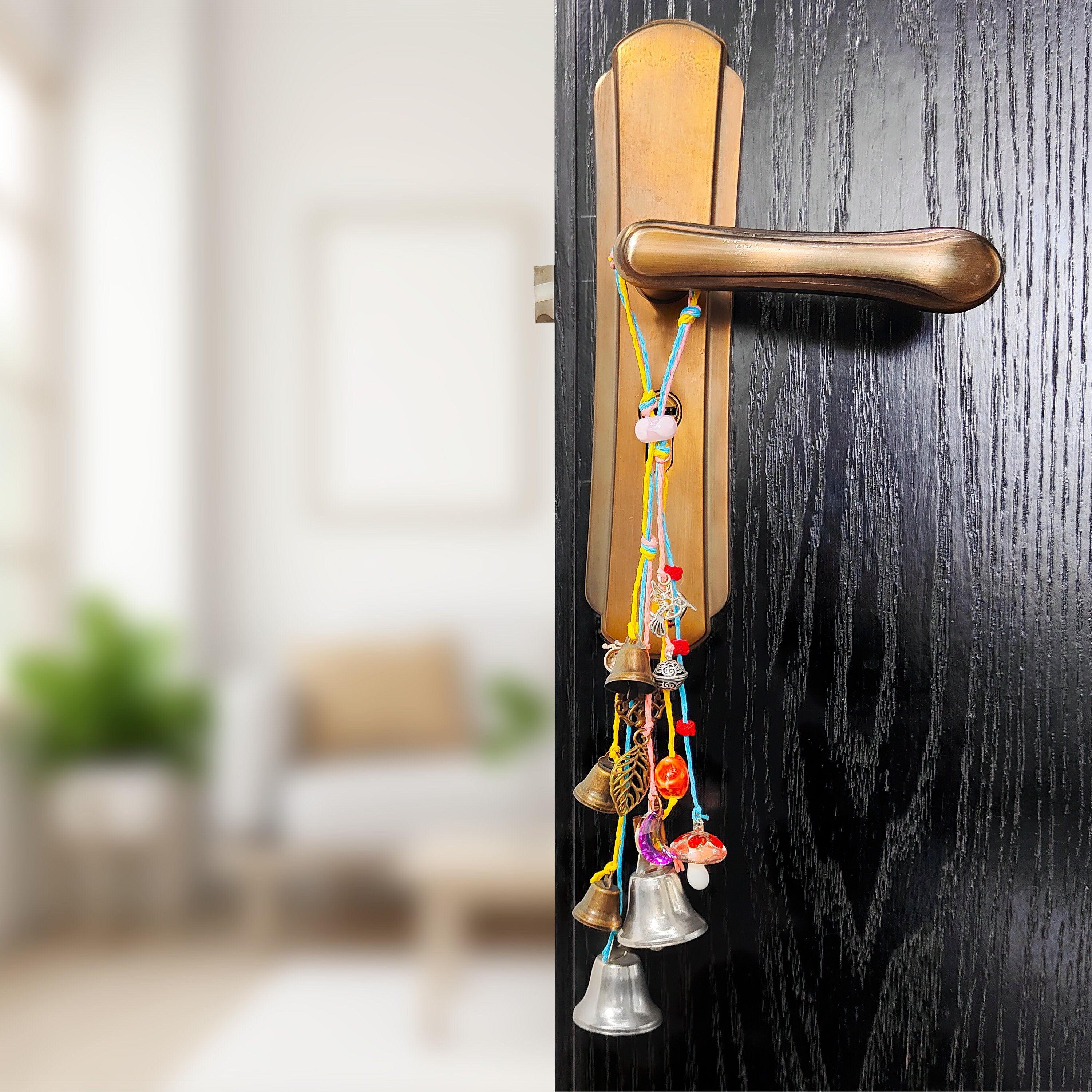 Hanging Bells for Door Protection, Hanging Bells for Temple, Hanging Bells for Wreath, Hanging Door Knob Protection Bells, Pagan Decor