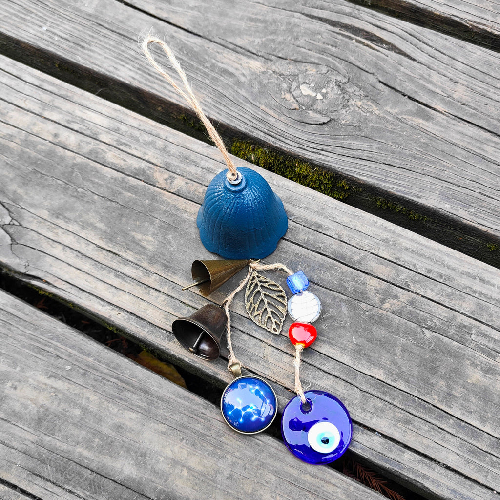 Evil Eyes Witch Bells, Witch Bells for Door Protection, Hanging Bells for Temple, Protection Bells for Bedroom, Constellation Bell