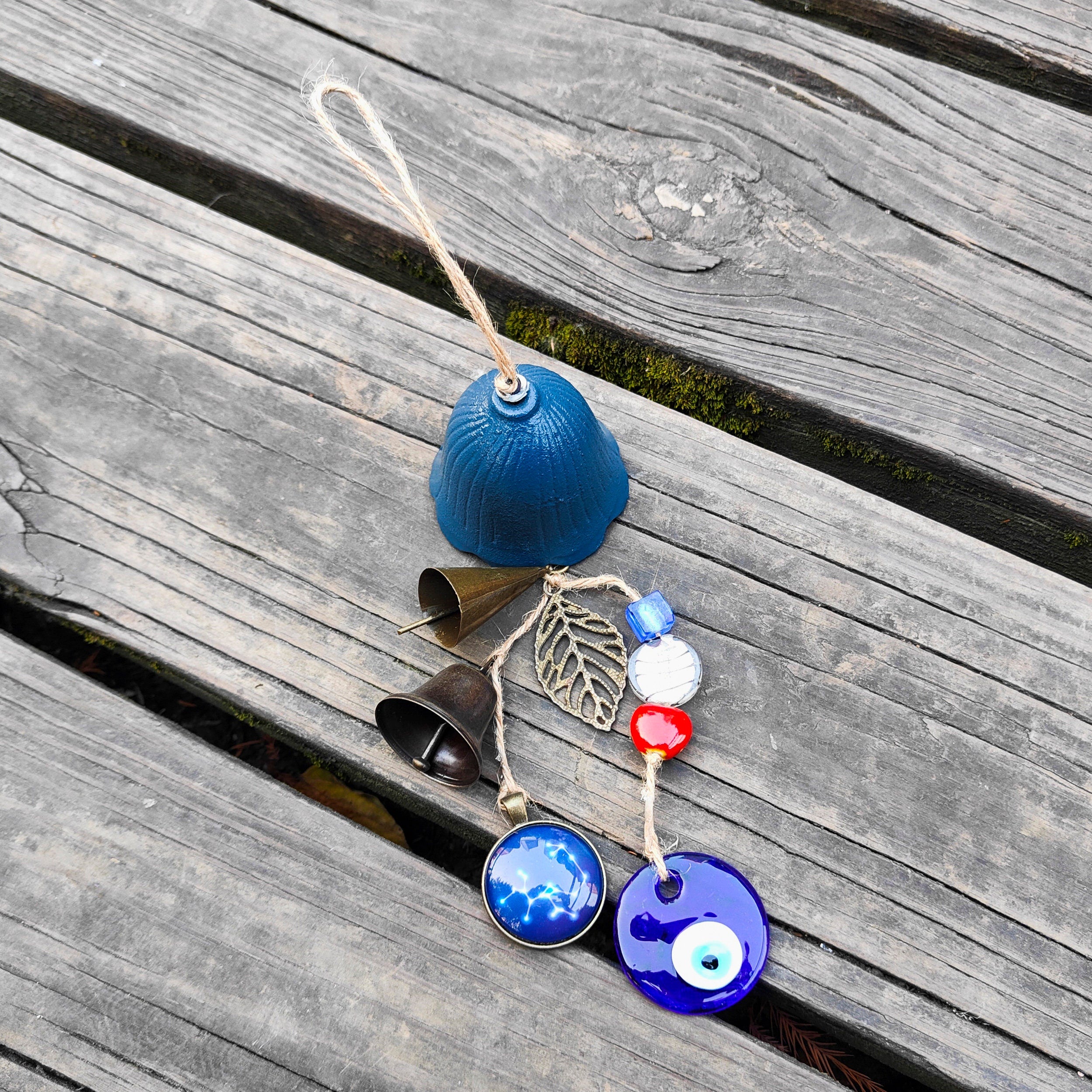 Evil Eyes Witch Bells, Witch Bells for Door Protection, Hanging Bells for Temple, Protection Bells for Bedroom, Constellation Bell