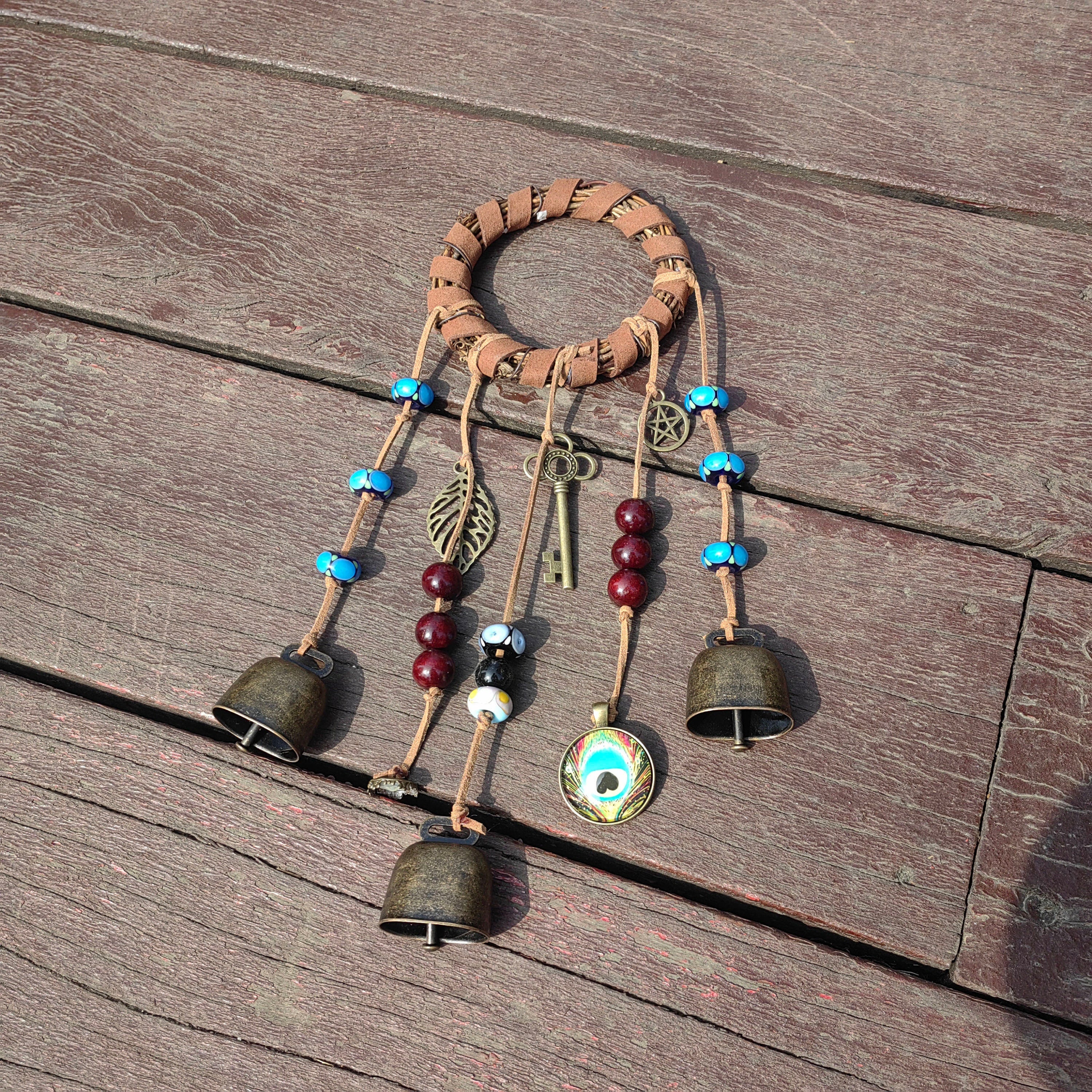 Bells Hanging for Front Door, Witch Bells, Protection Bells, Banish Negativity, Witchy Decor, Handmade New Home Gifts