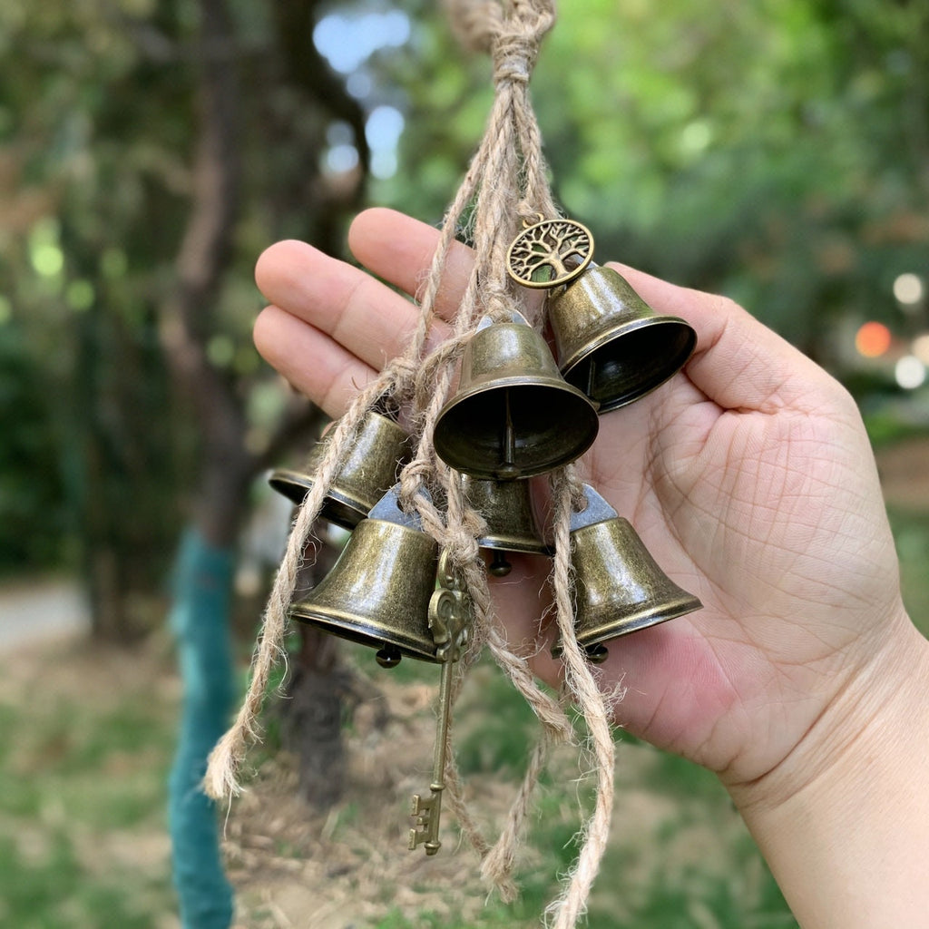Handmade Witch Bells for Door Protection, Witch Bells and Wind Chimes, Hanging Bells for Temple, Door Protection Charm, Birthday Gifts