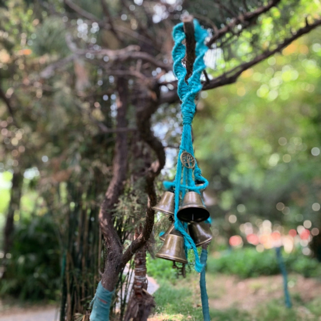 Woven Witch Bells for Door Protection, Witchy Decor Kitchen, Hanging Protection Bells, Witchy Gifts for Best Friend , Wiccan Gifts