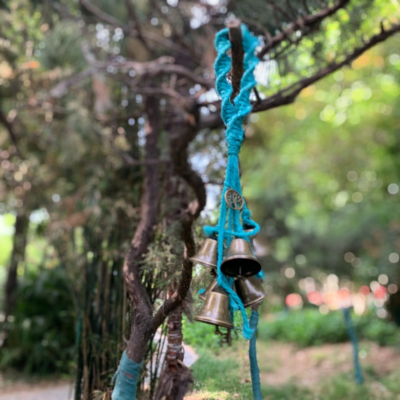 Woven Witch Bells for Door Protection, Witchy Decor Kitchen, Hanging P