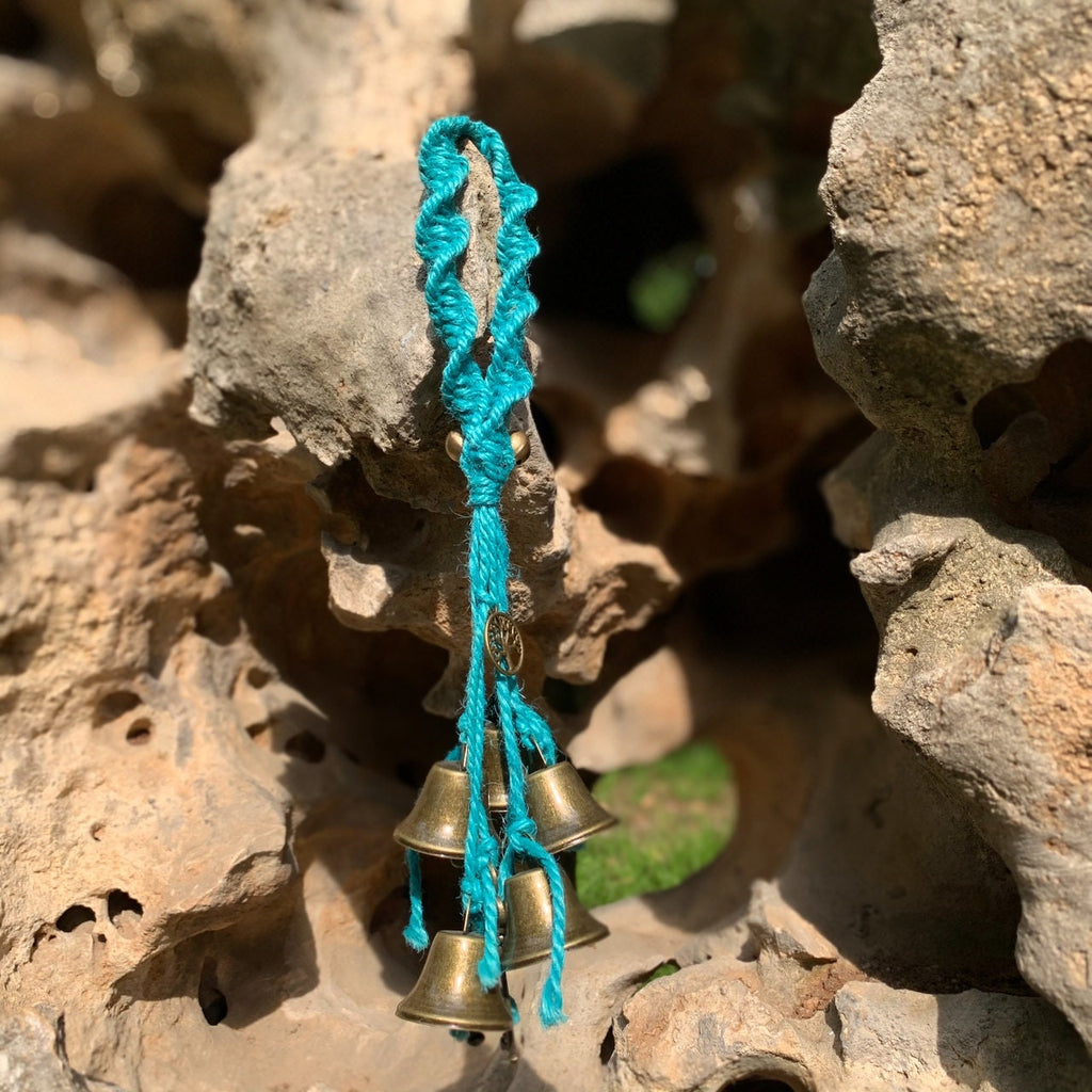 Woven Witch Bells for Door Protection, Witchy Decor Kitchen, Hanging P