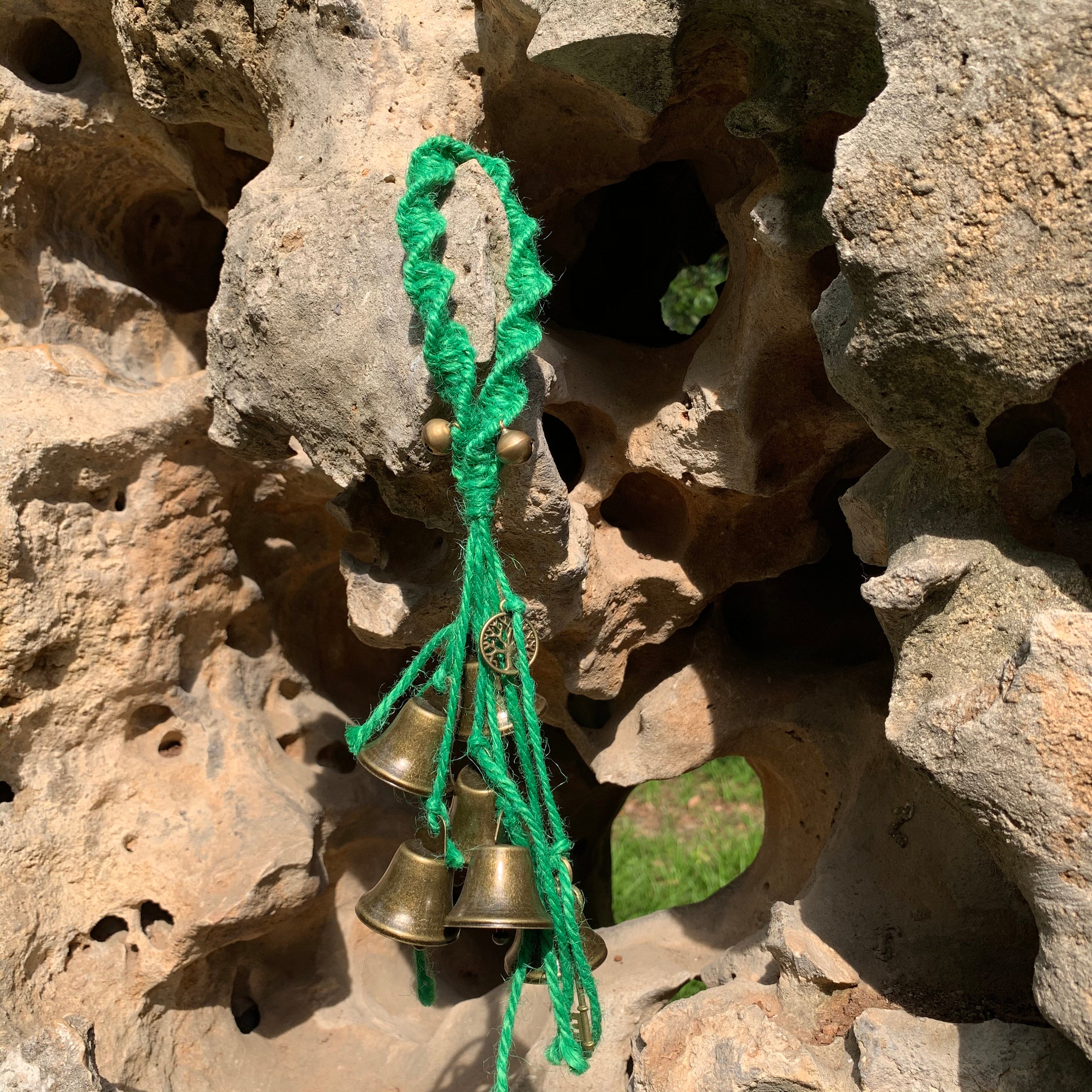 Magic Witch Bells,Wicca Altar House Doorknob Protection Bell, Vintage Bells for Window, Pagan Decor, Wiccan Gifts Witchcraft Decor for Home