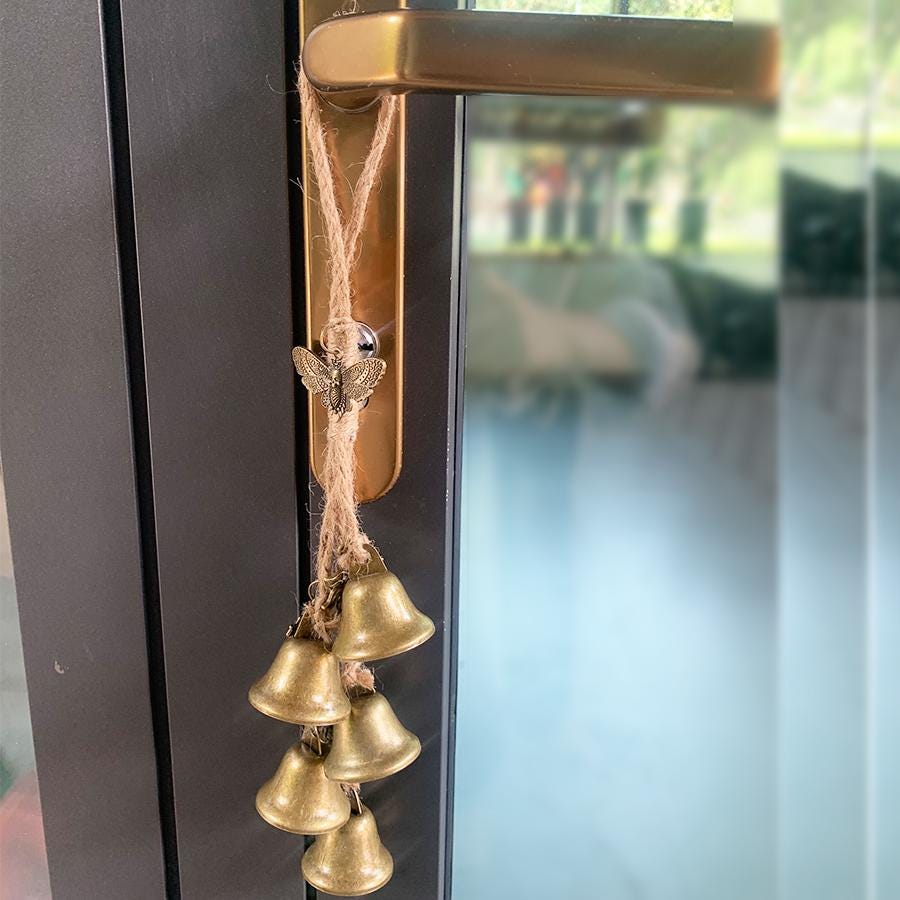Hanging Bee Witch Bells for Doorknob, Celtic Door Bells, Door Protection Charm, Window Hanging Ornament, Pagan Decor,  Housewarming Gifts