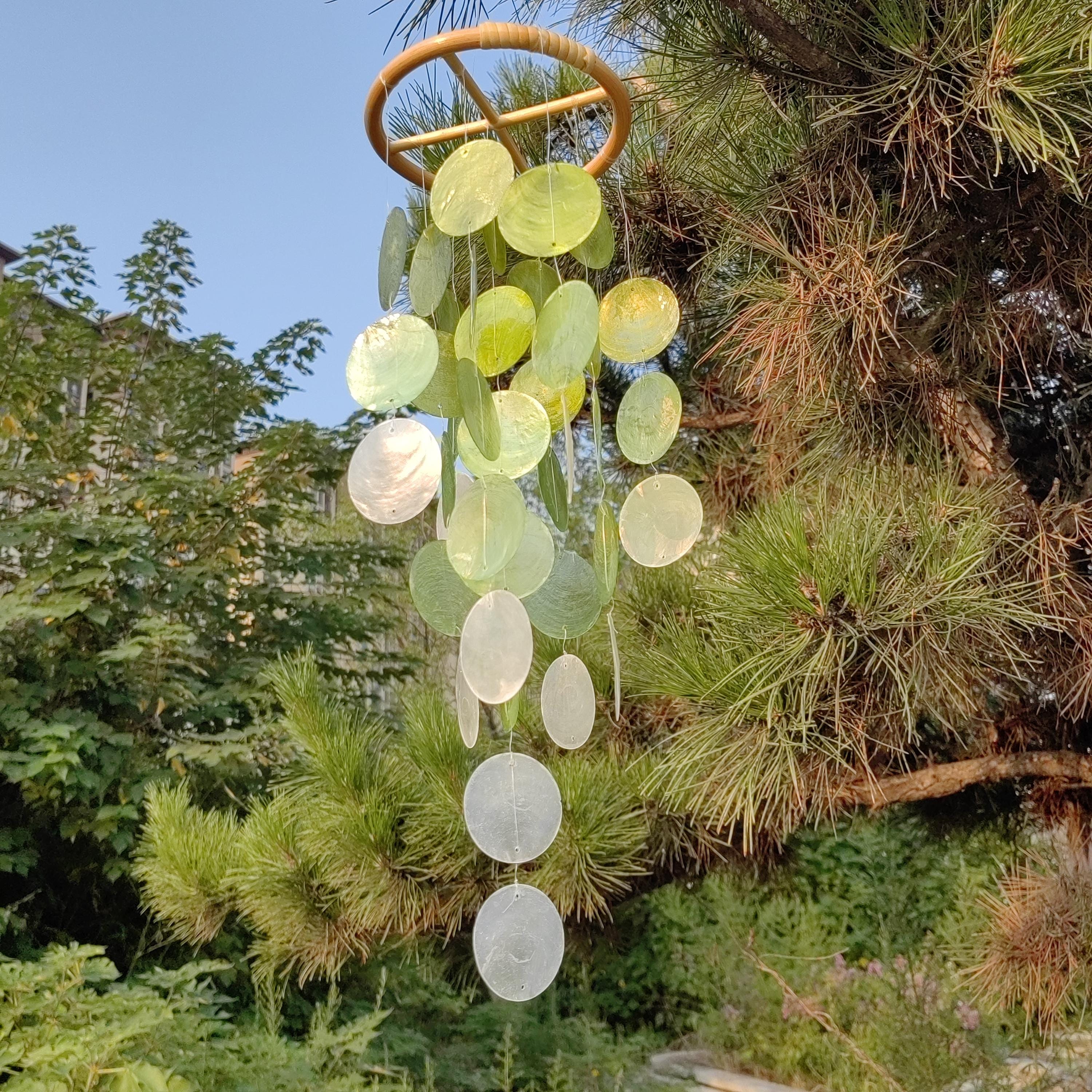 Handmade Seashell Wind Chime, Coastal Home Decor, Boho Wind Chime, Delicate Shell Wind Chime, Handmade Beach Decor, Gift for Sea Lovers