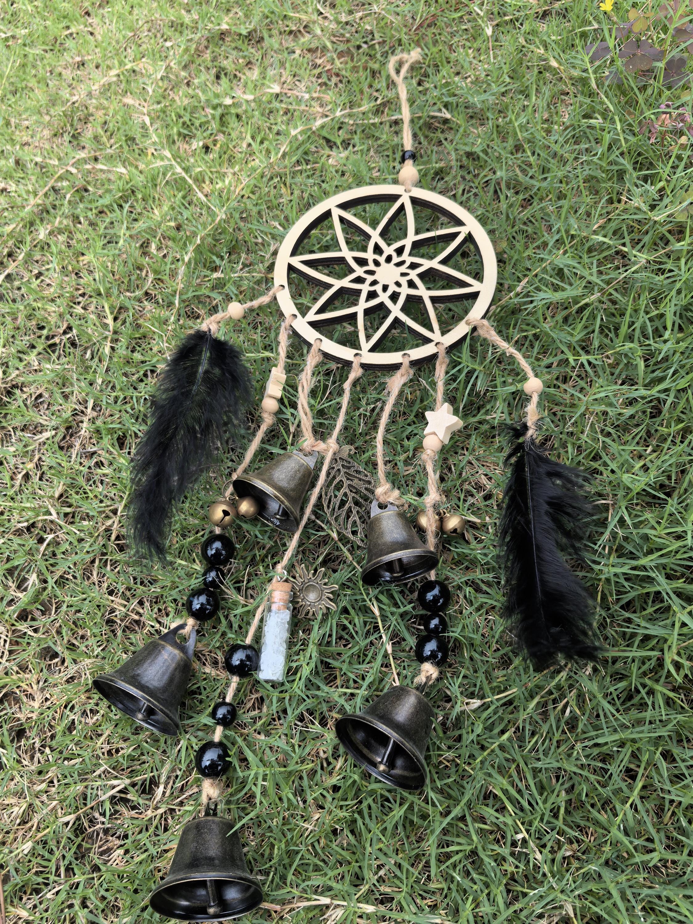 Hanging Bells for Door, Witch Bells for Door Knob, Witch Bells Wind Chime, Wiccan Decorations, Altar Decor, Gardening Gifts